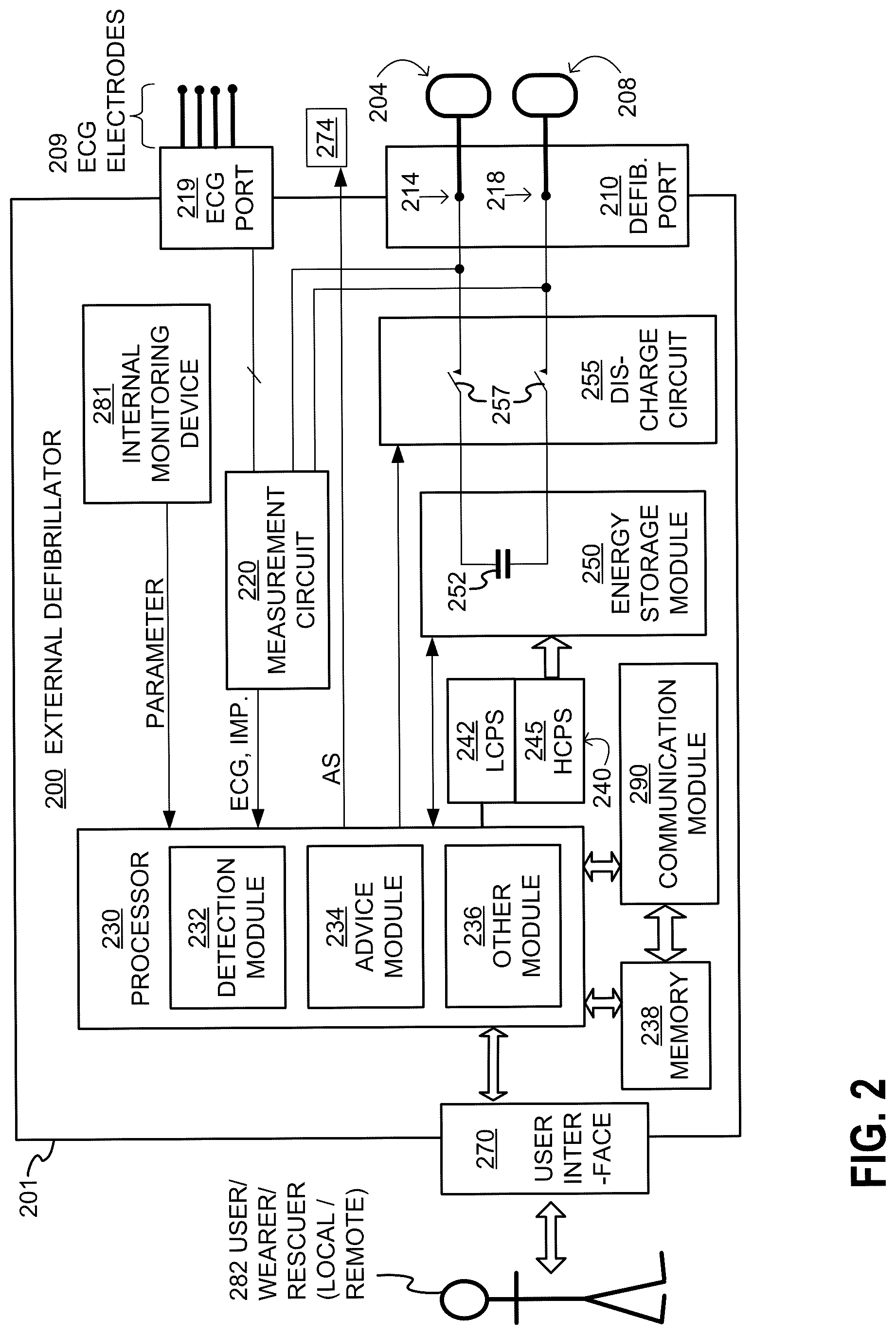 Patent US12311188 Figure 2 – Power in a wearable cardioverter defibrillator (WCD)