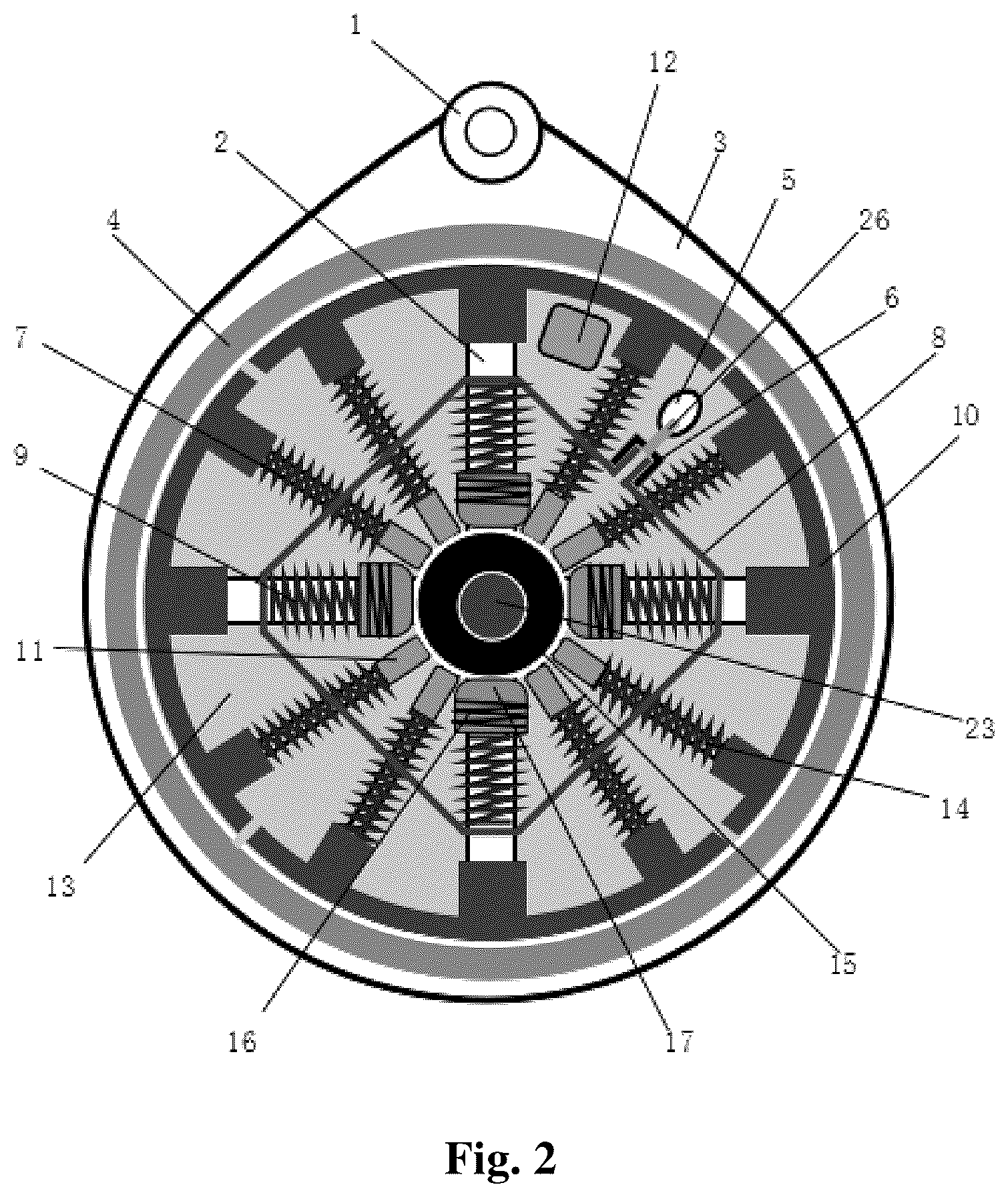 Patent US12311203 Figure 2 – Intelligent life-saving system for high-rise building and electromechanical device for intelligent fast descent