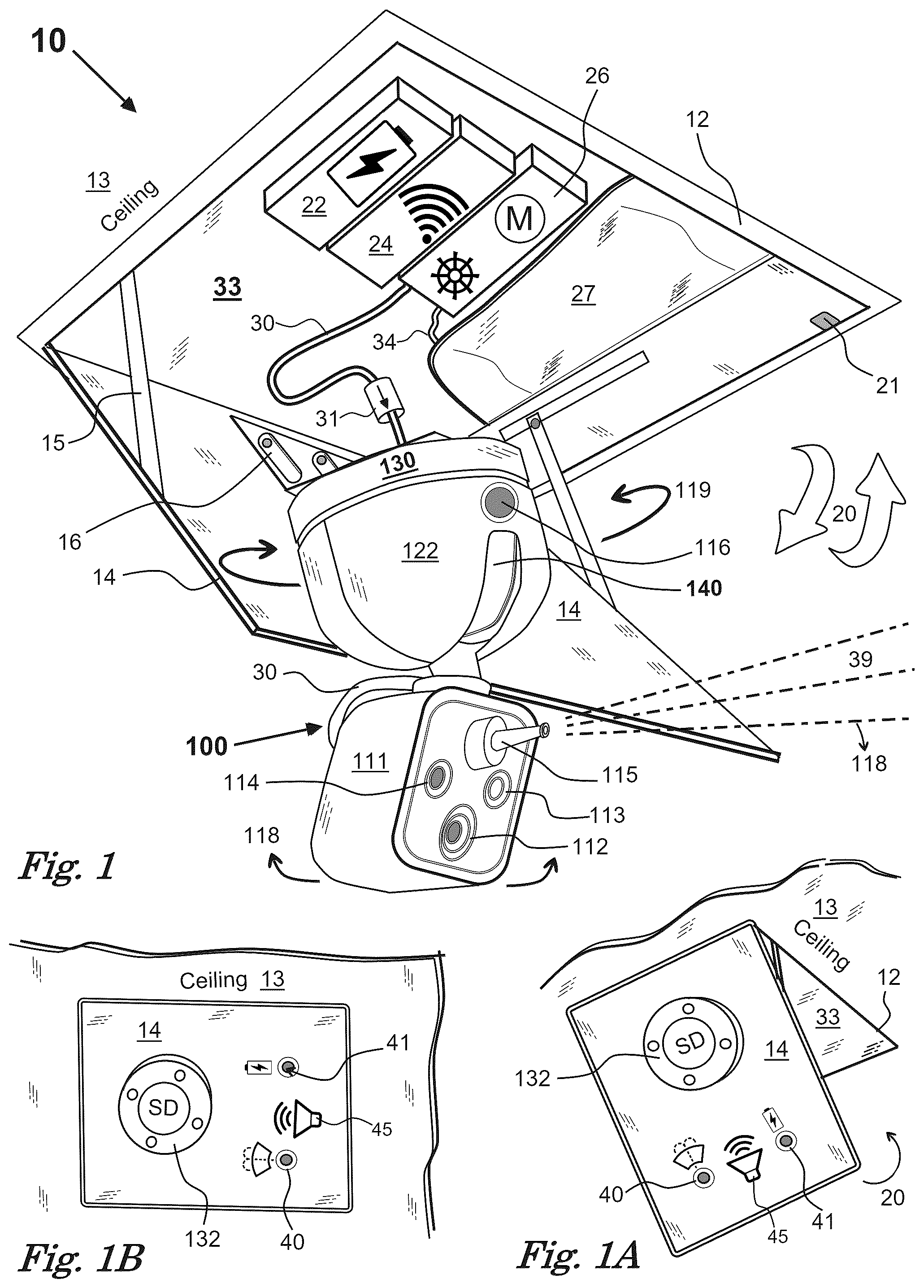 Patent US12311209 Figure 1 – Non destructive fire sprinkler system