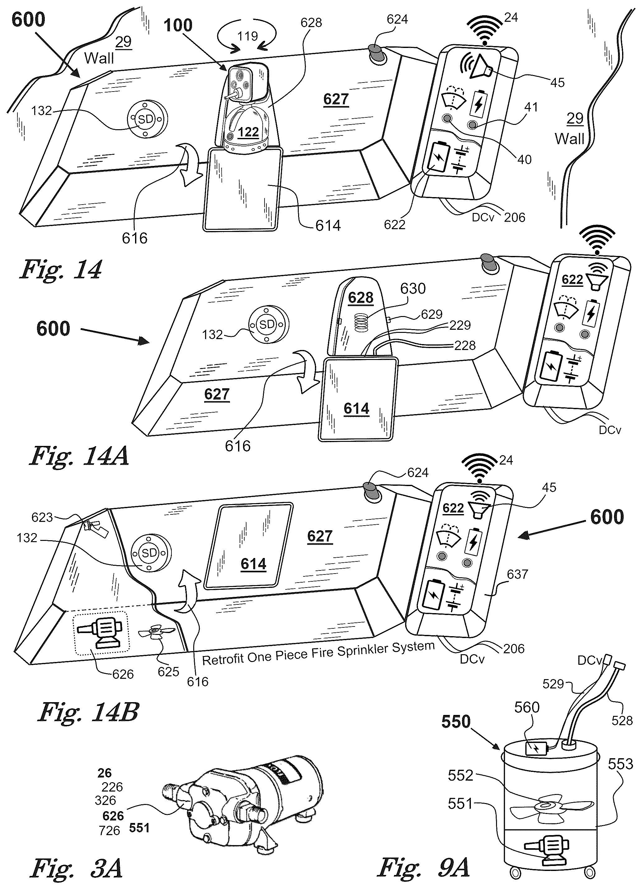 Patent US12311209 Figure 3 – Non destructive fire sprinkler system