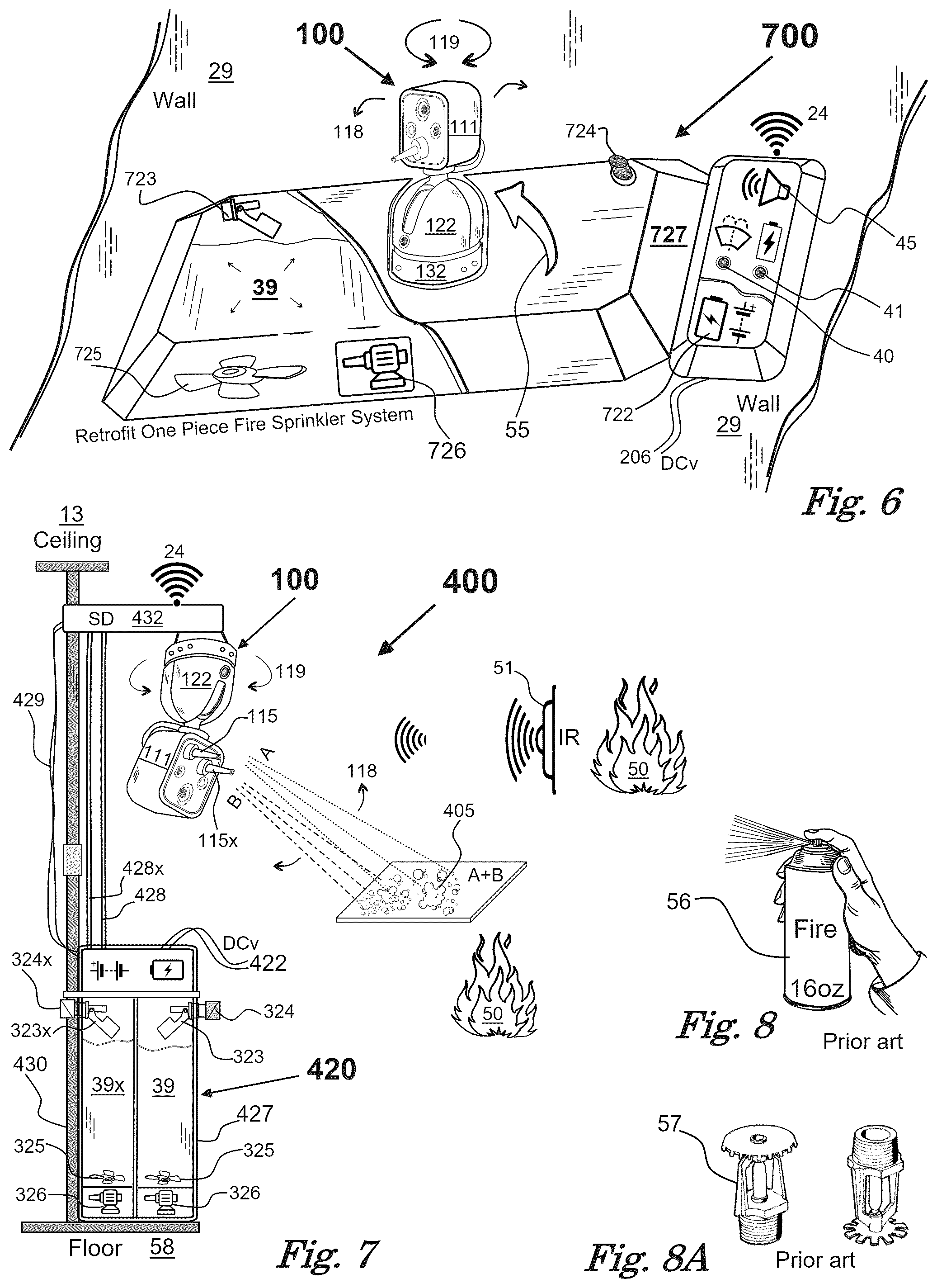 Patent US12311209 Figure 6 – Non destructive fire sprinkler system