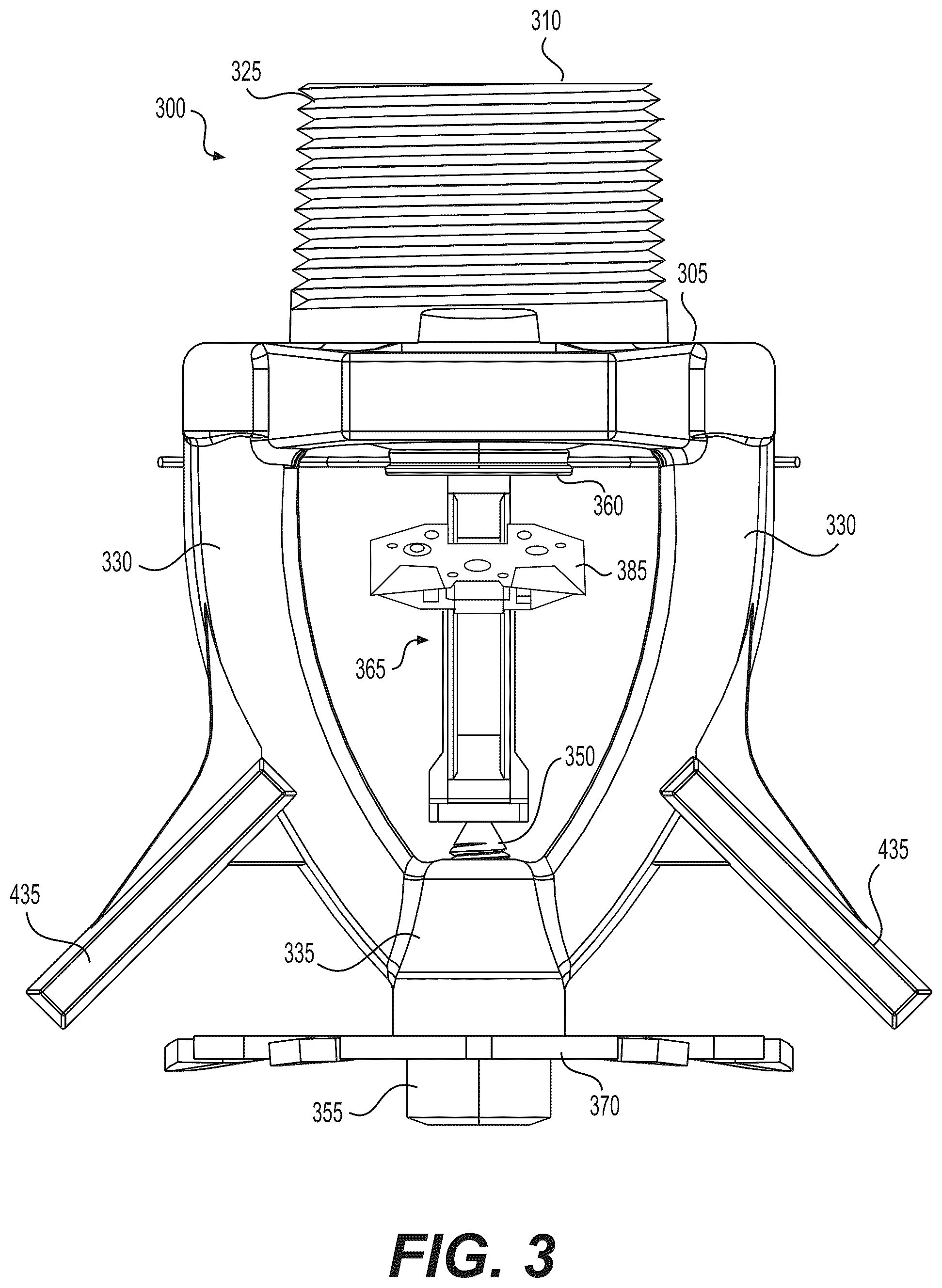 Patent US12311211 Figure 3 – Fire protection nozzle, fire protection sprinkler, fire protection systems, and methods of manufacturing a fire protection nozzle and a fire protection sprinkler