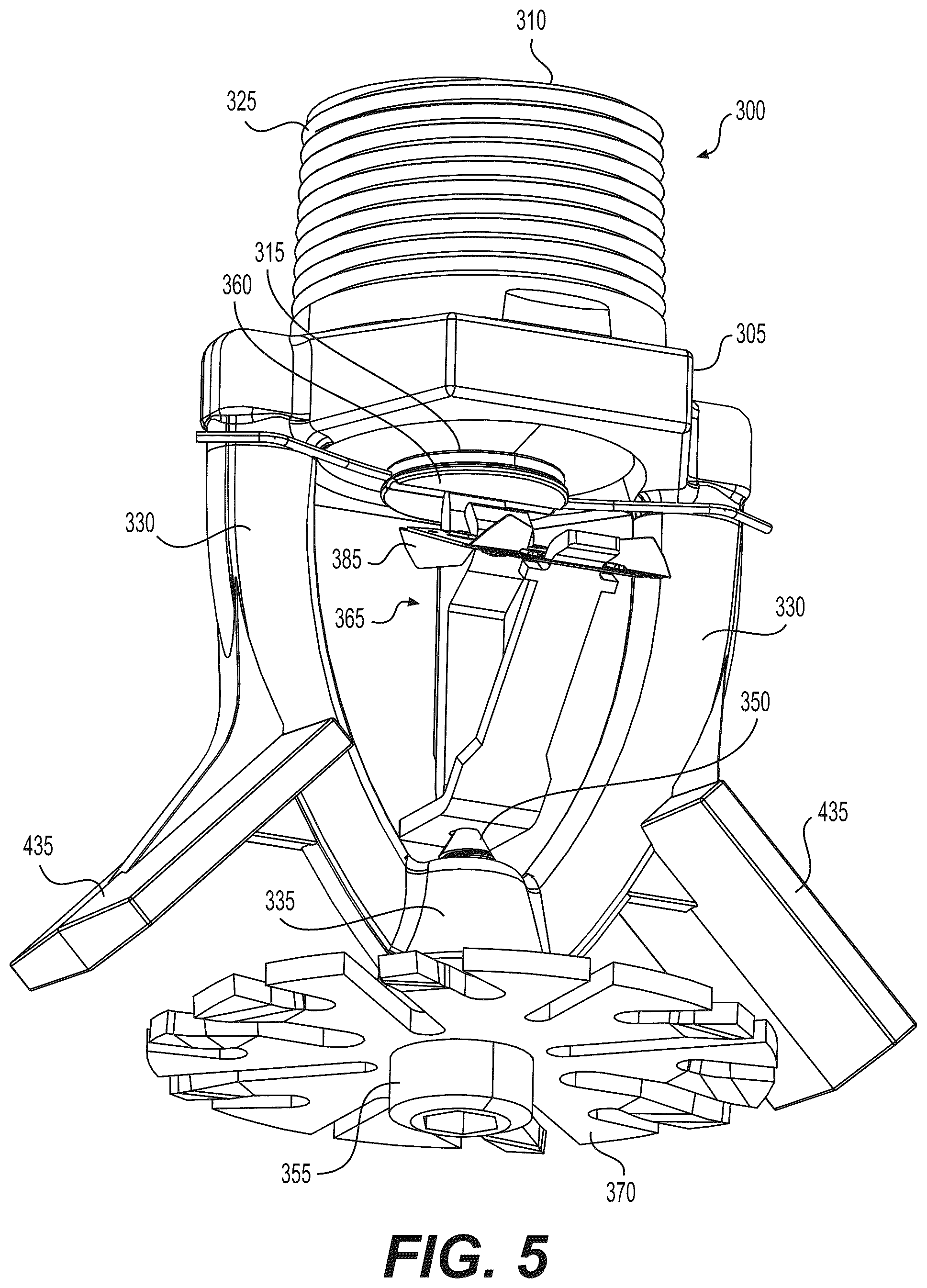 Patent US12311211 Figure 5 – Fire protection nozzle, fire protection sprinkler, fire protection systems, and methods of manufacturing a fire protection nozzle and a fire protection sprinkler