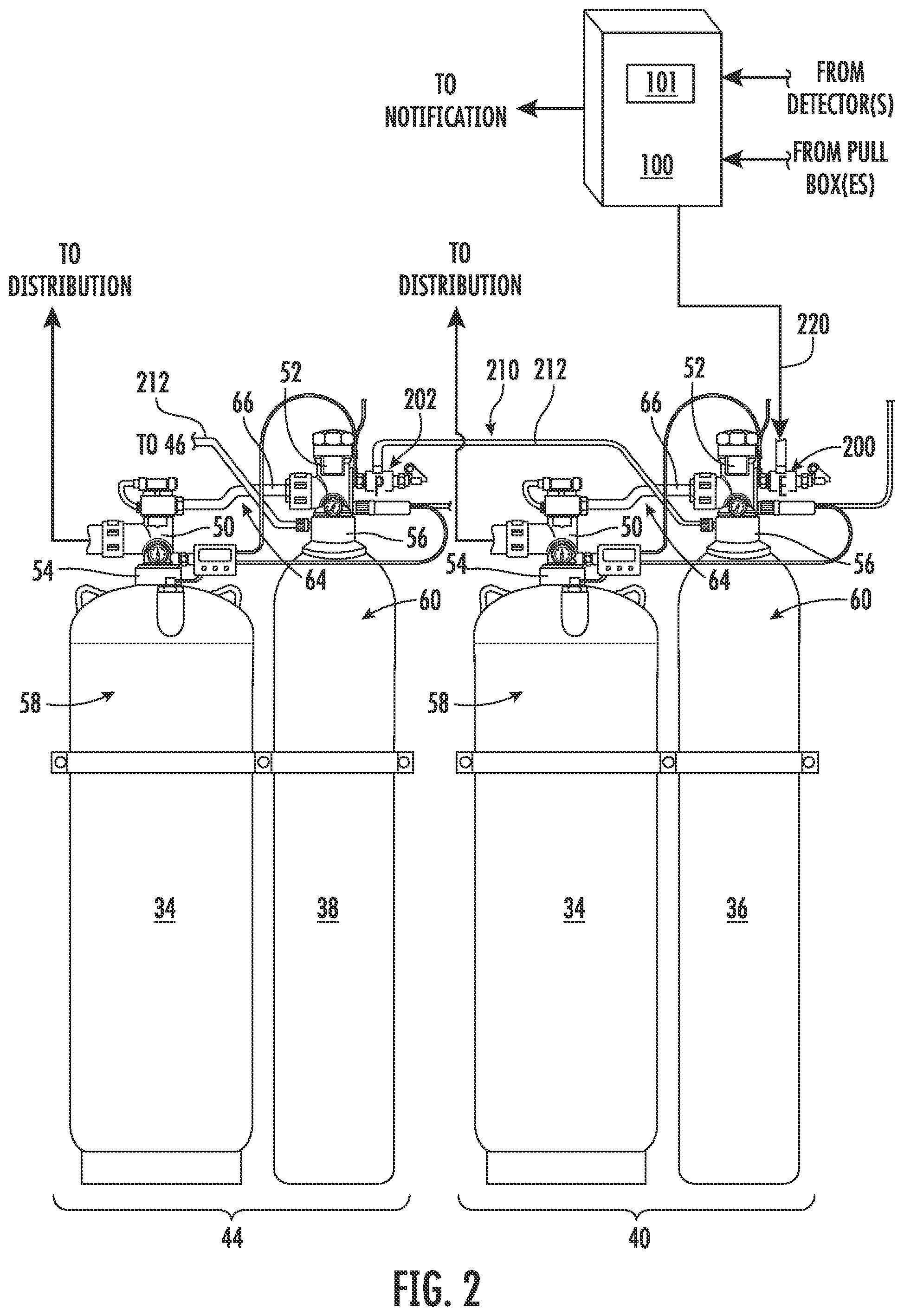 Patent US12311212 Figure 2 – Fire suppression system remote monitoring