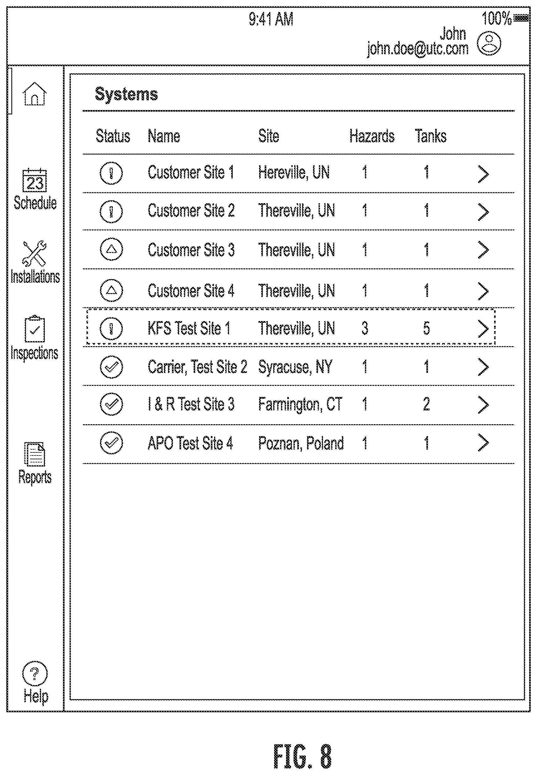 Patent US12311212 Figure 9 – Fire suppression system remote monitoring