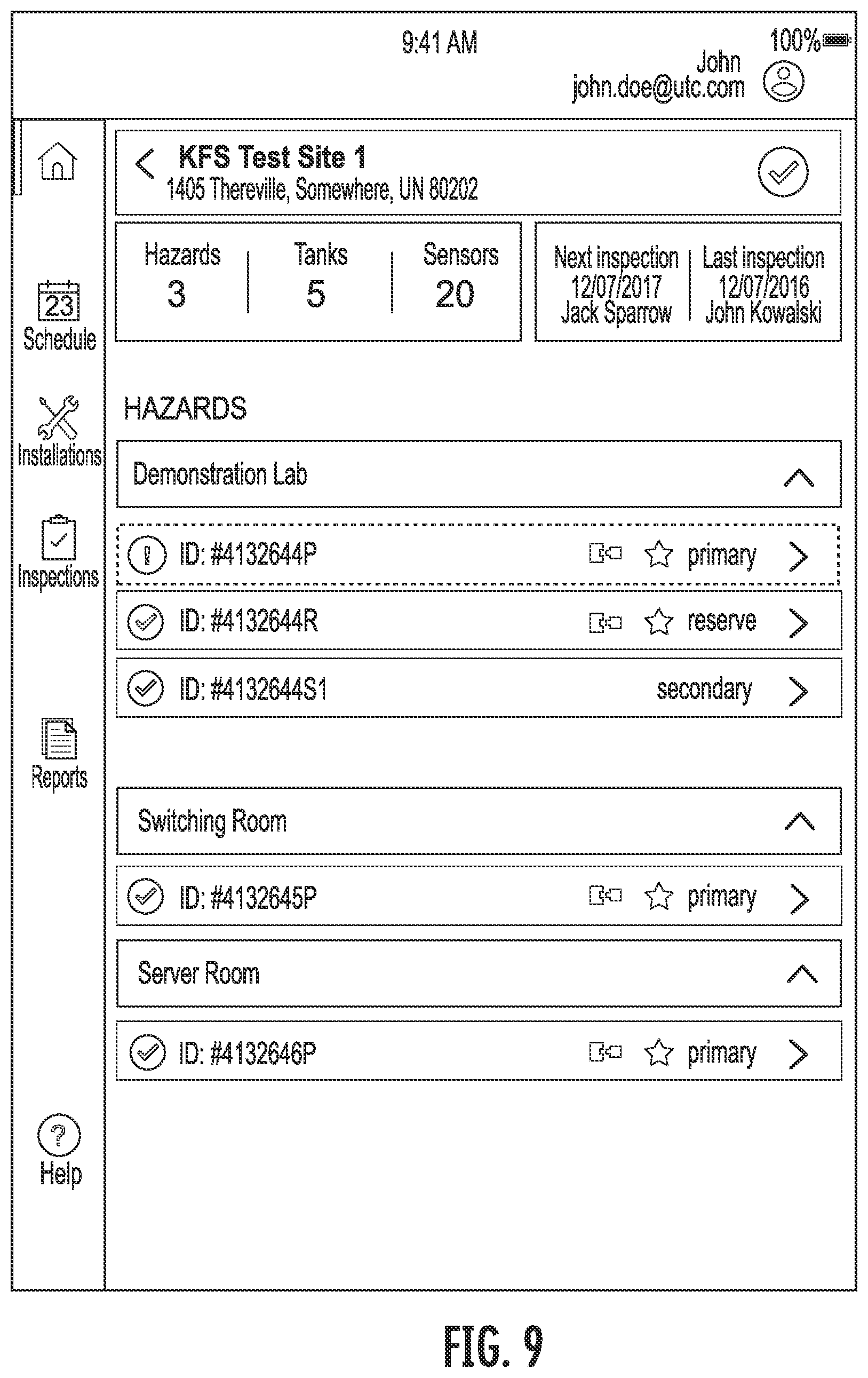 Patent US12311212 Figure 10 – Fire suppression system remote monitoring