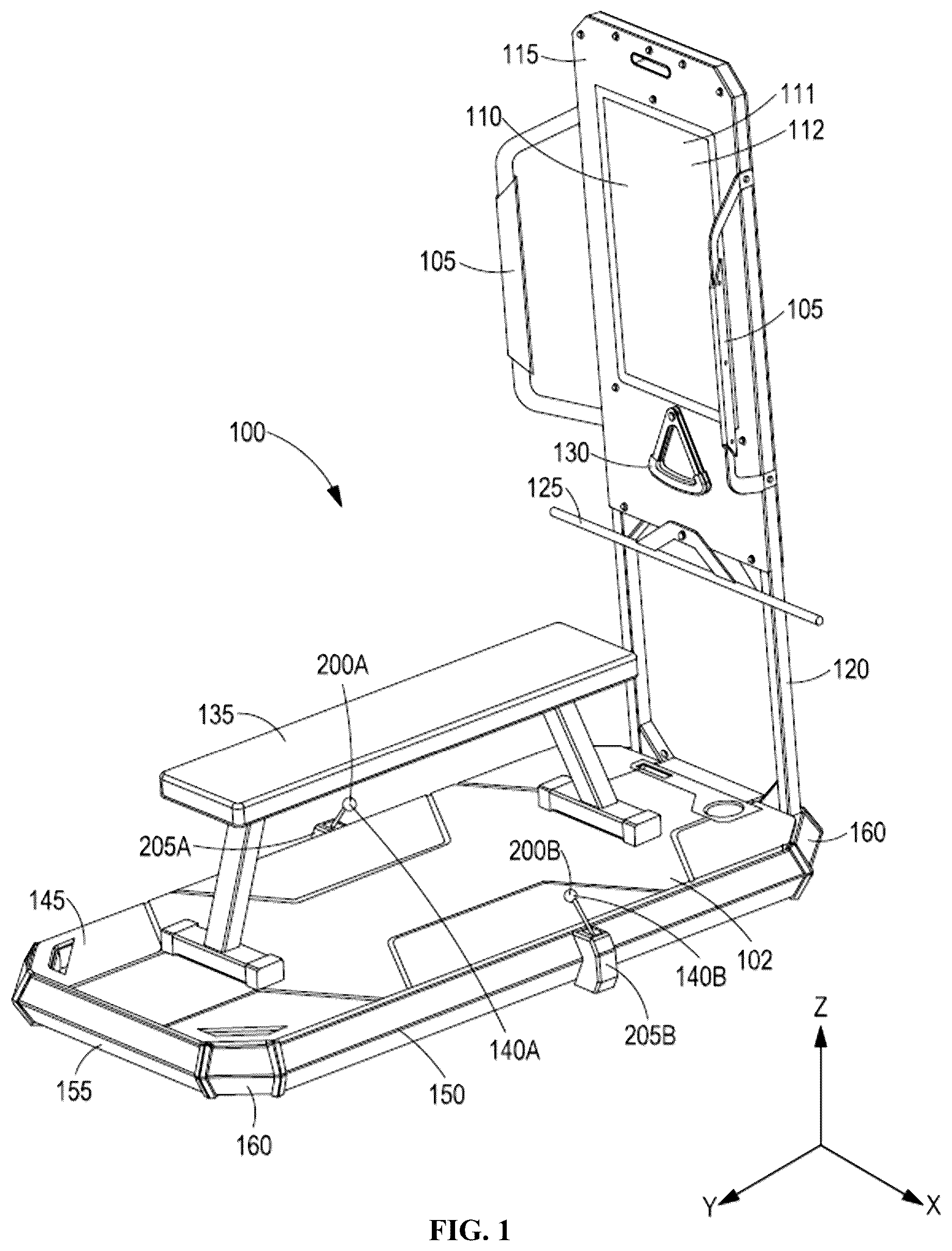 Patent US12311214 Figure 1 – Resistance training machine and methods of use