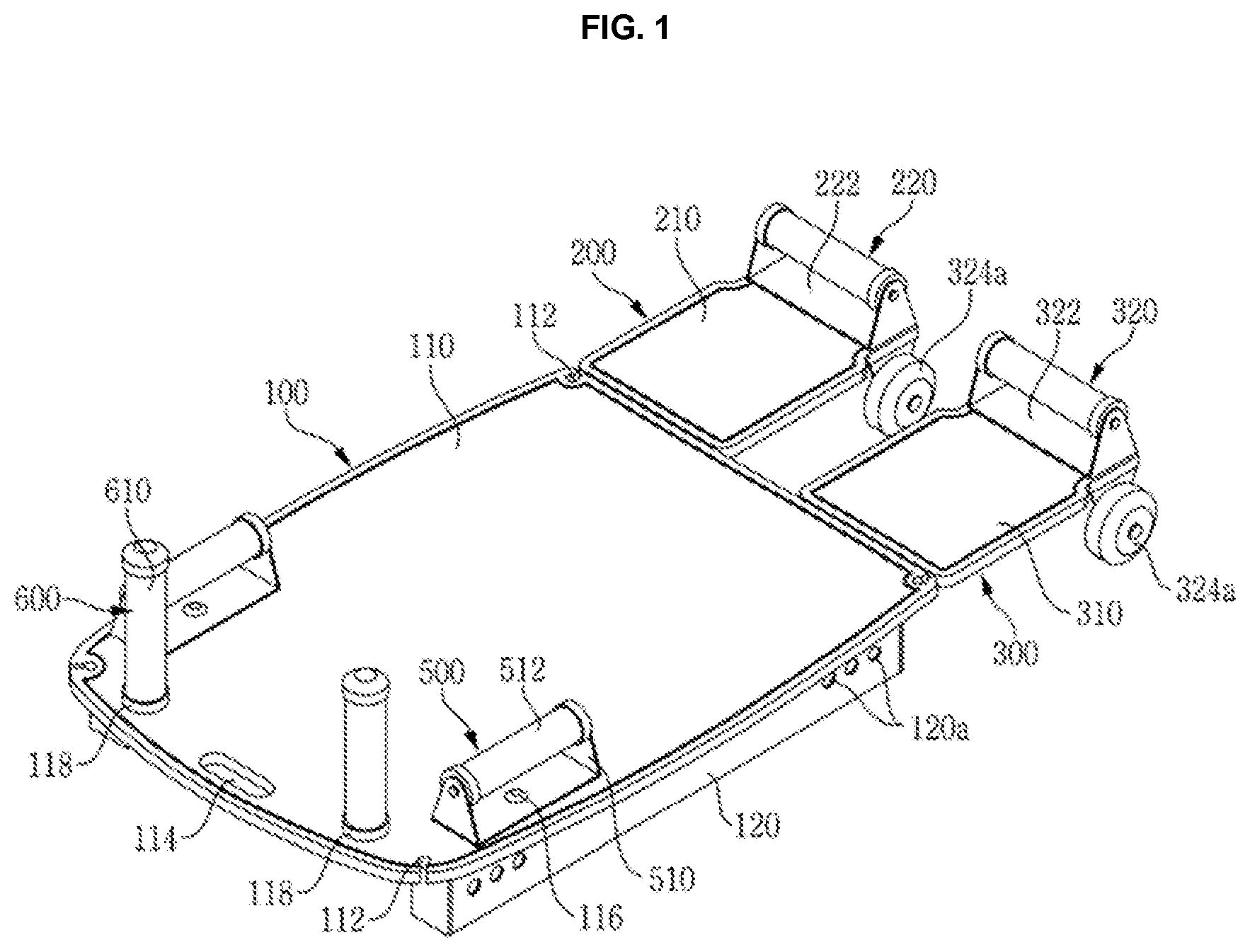 Patent US12311215 Figure 1 – Multi-functional exercise device