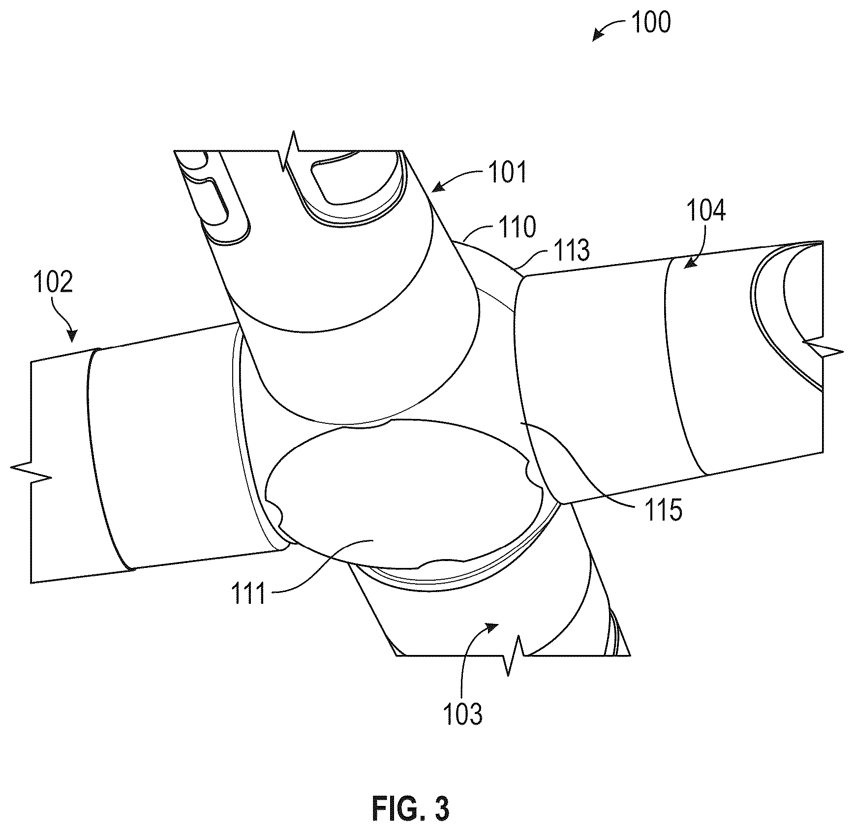 Patent US12311216 Figure 3 – Training device with collapsible arms