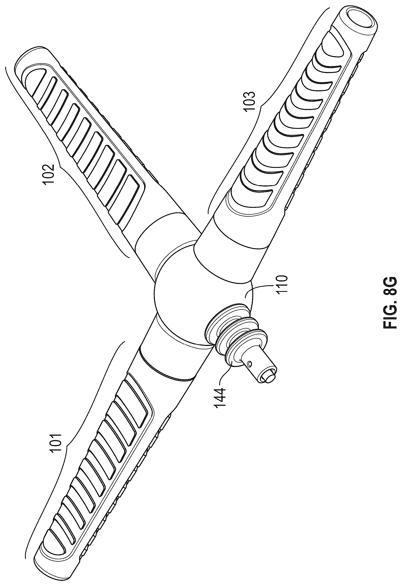 Patent US12311216 Figure 11 – Training device with collapsible arms