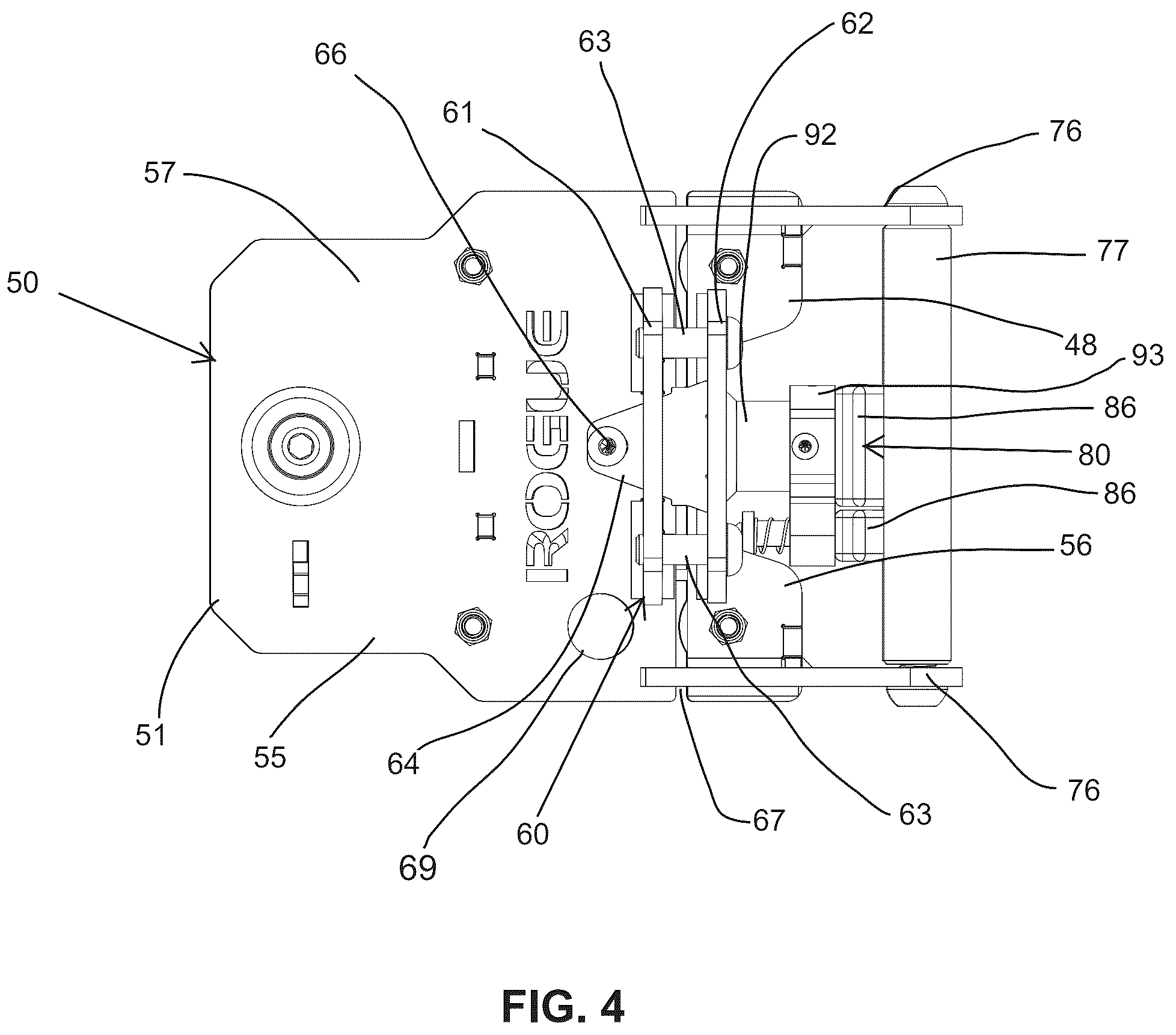 Patent US12311218 Figure 4 – Carriage assembly and weightlifting assembly including a carriage assembly