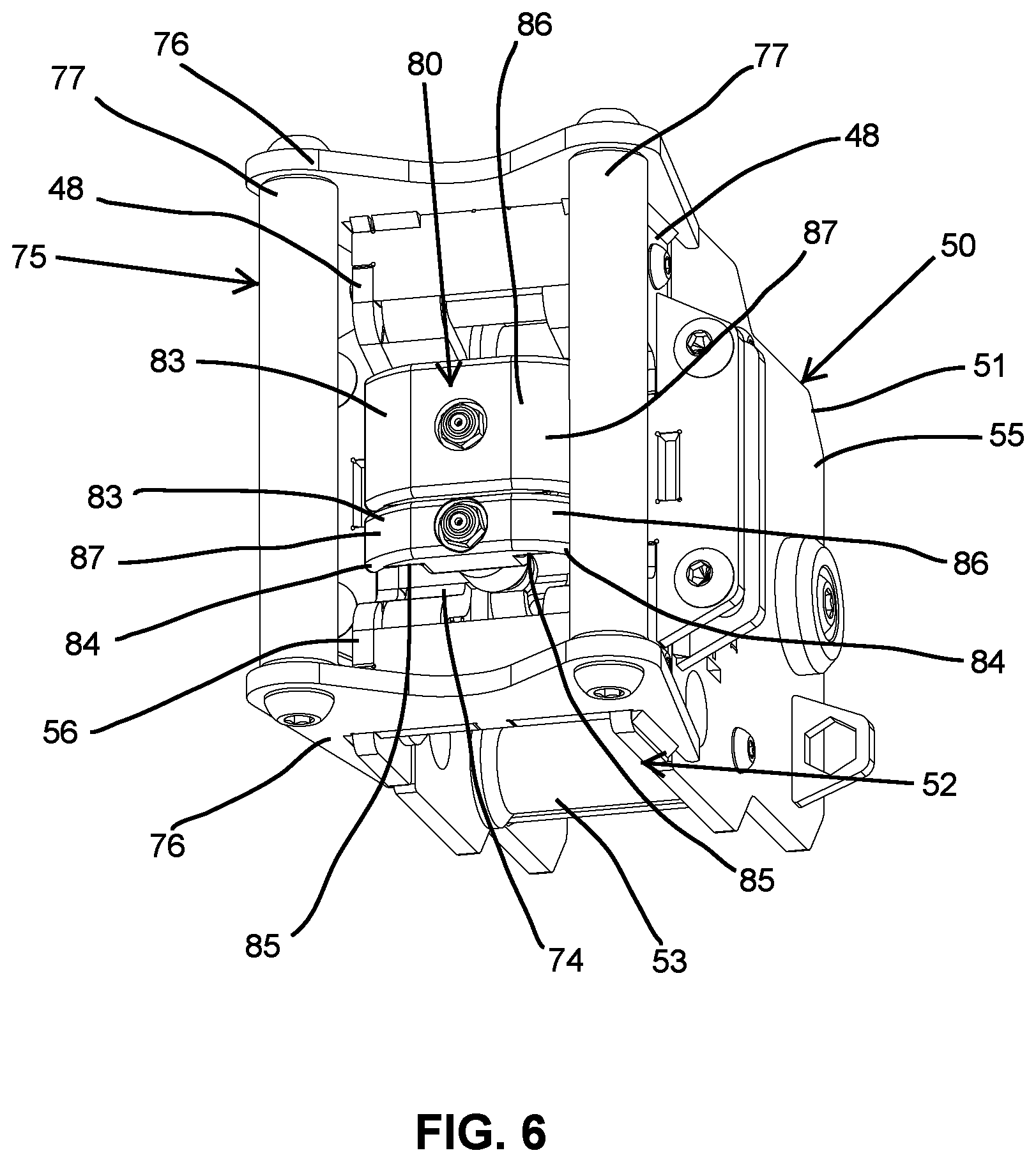 Patent US12311218 Figure 7 – Carriage assembly and weightlifting assembly including a carriage assembly