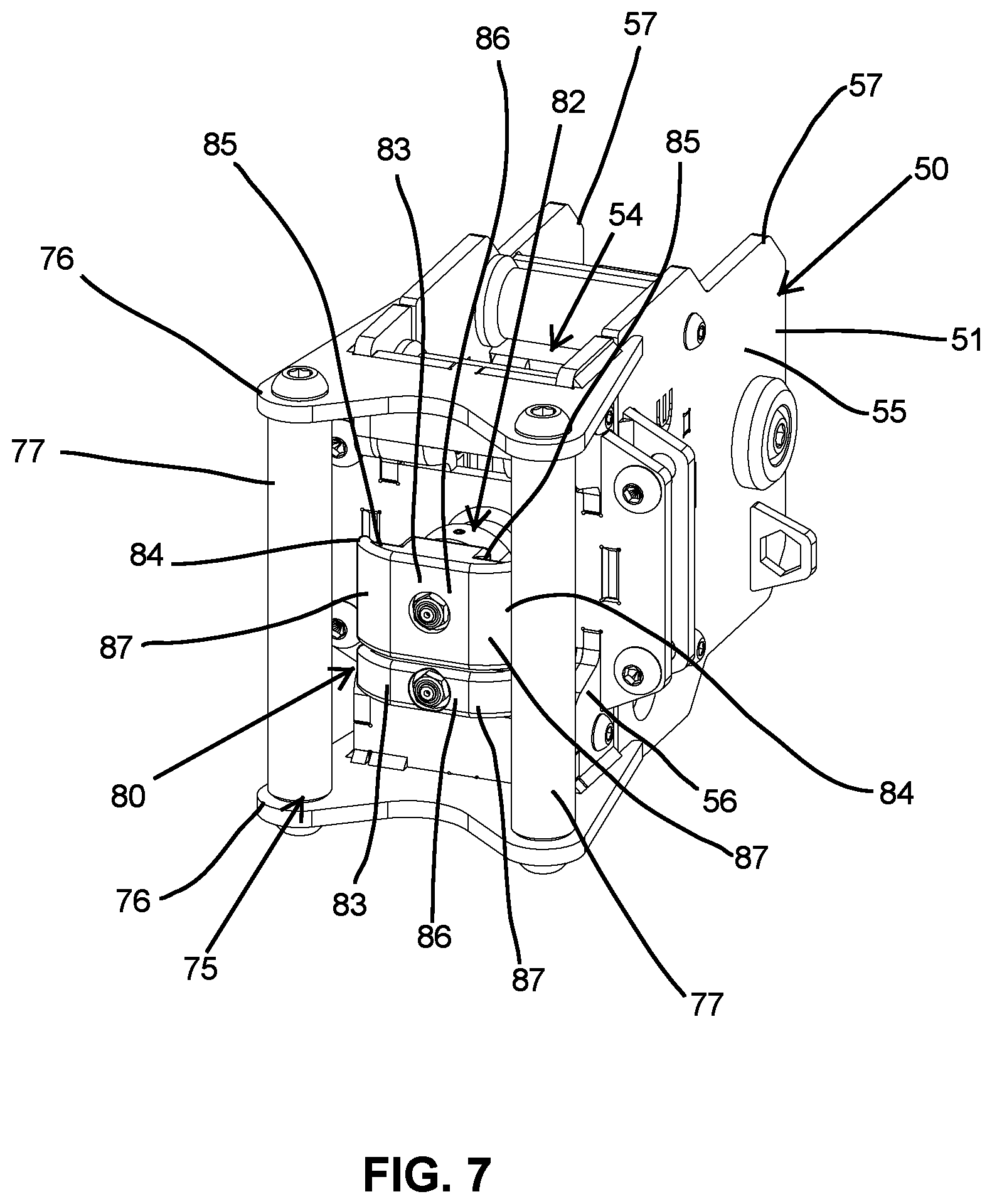Patent US12311218 Figure 8 – Carriage assembly and weightlifting assembly including a carriage assembly