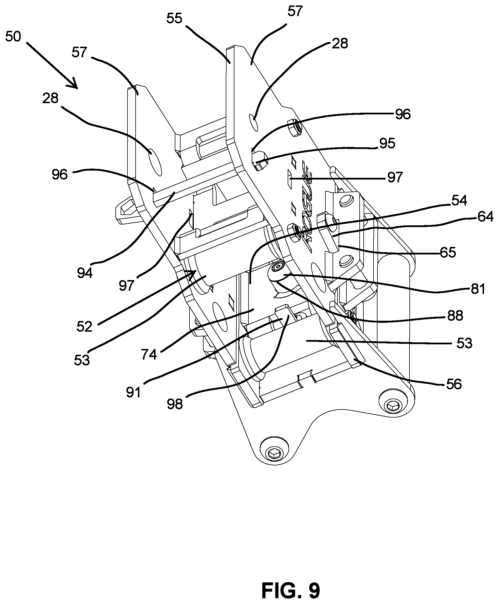 Patent US12311218 Figure 10 – Carriage assembly and weightlifting assembly including a carriage assembly