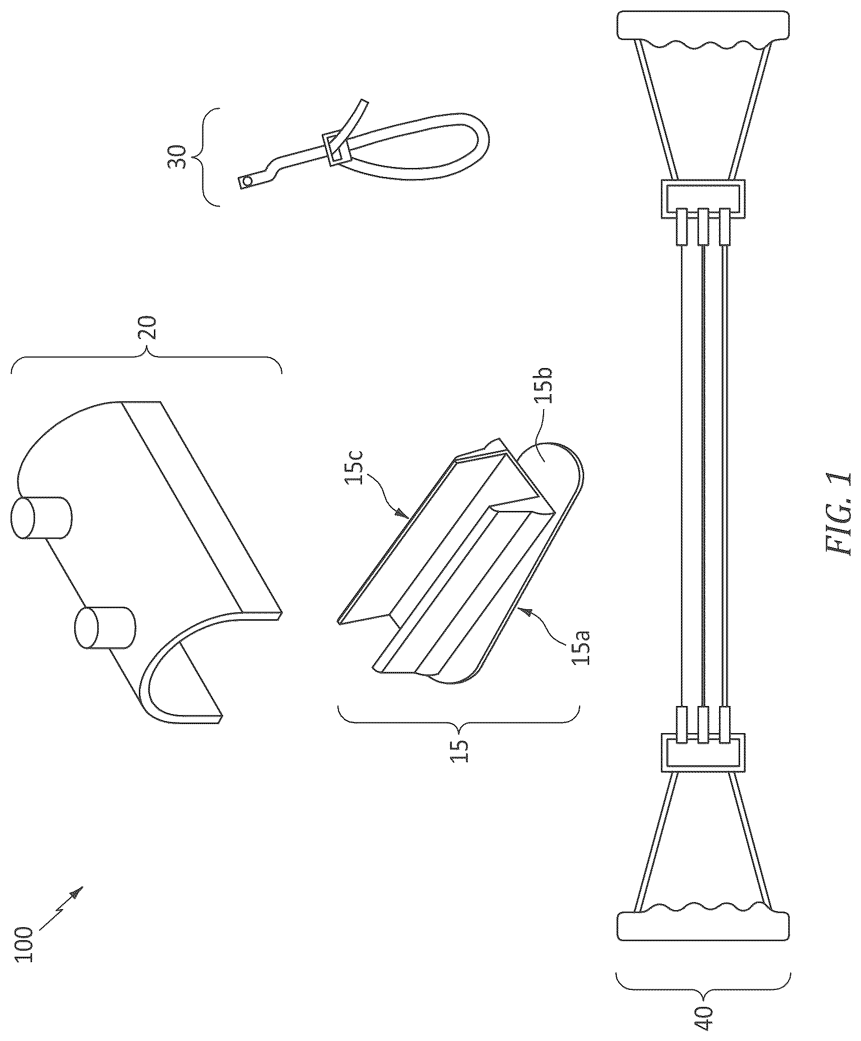 Patent US12311221 Figure 1 – Straddle door mount travel gym system