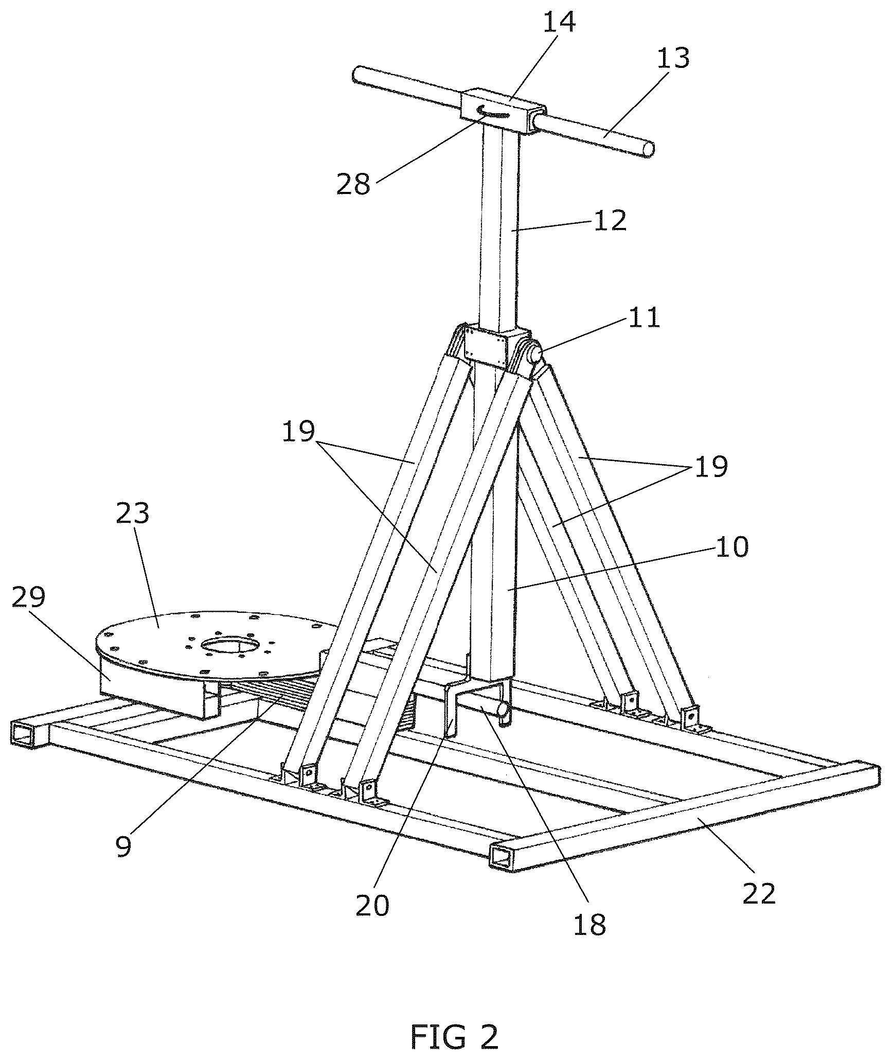 Patent US12311224 Figure 2 – Muscle-building apparatus
