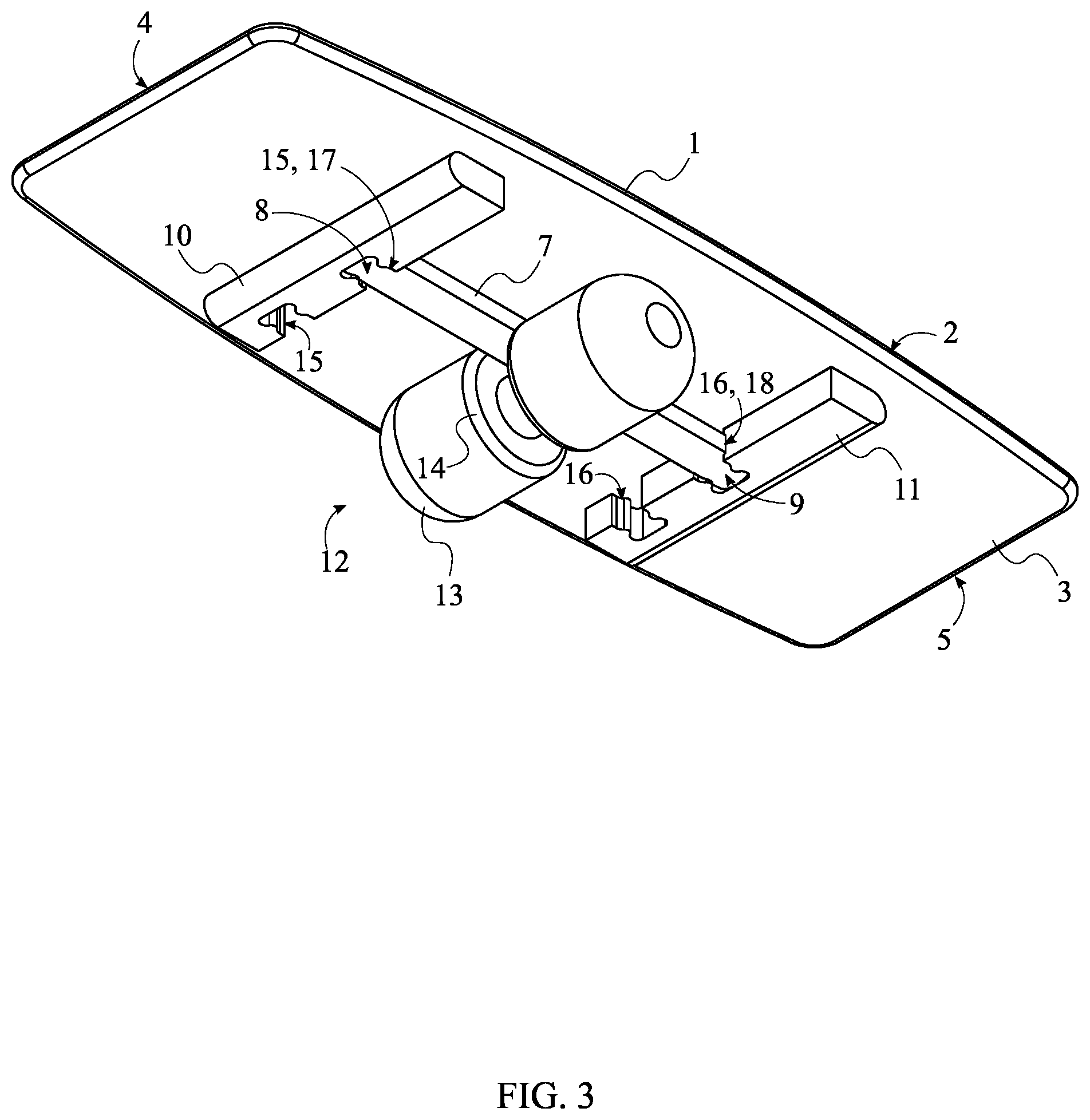 Patent US12311225 Figure 3 – Balance board with variable fore-and-aft adjustability