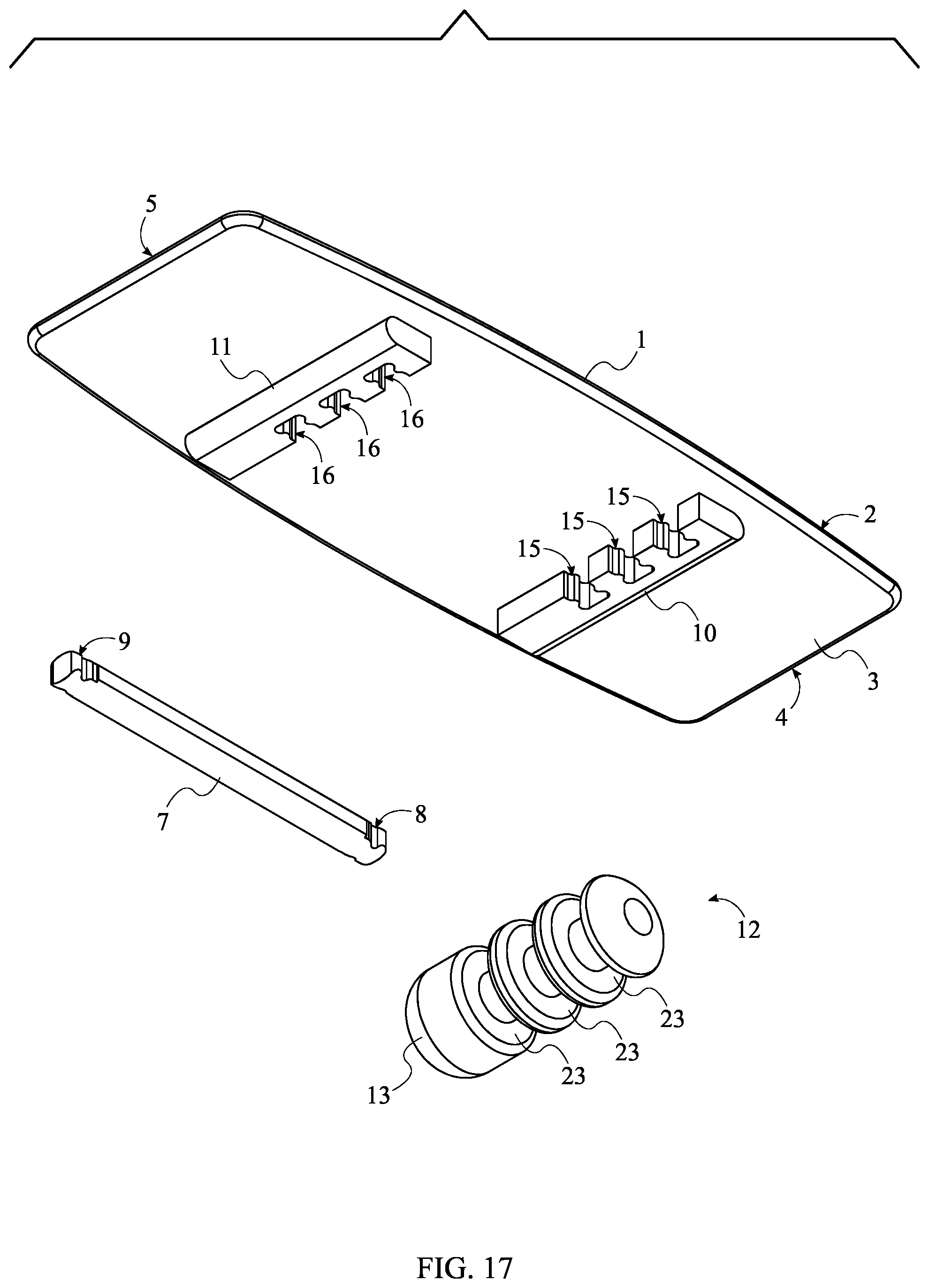 Patent US12311225 Figure 17 – Balance board with variable fore-and-aft adjustability