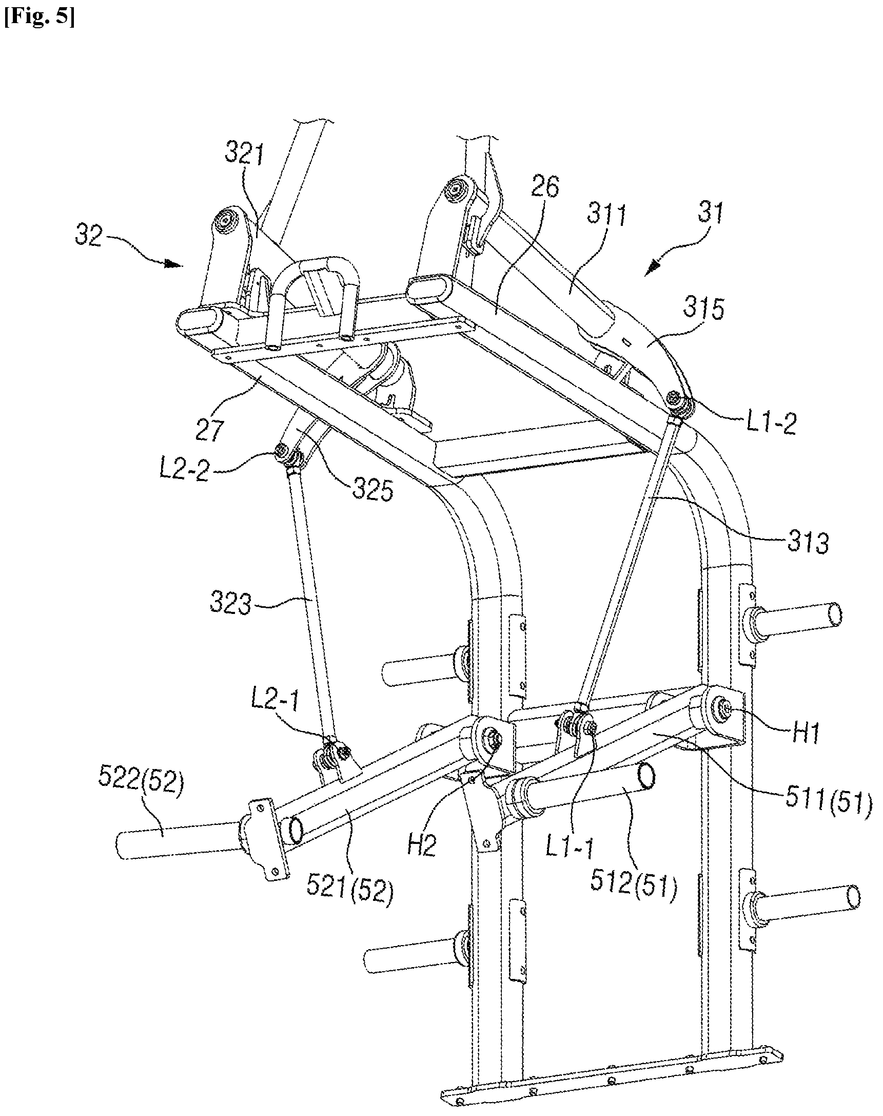 Patent US12311226 Figure 5 – Exercise equipment for back