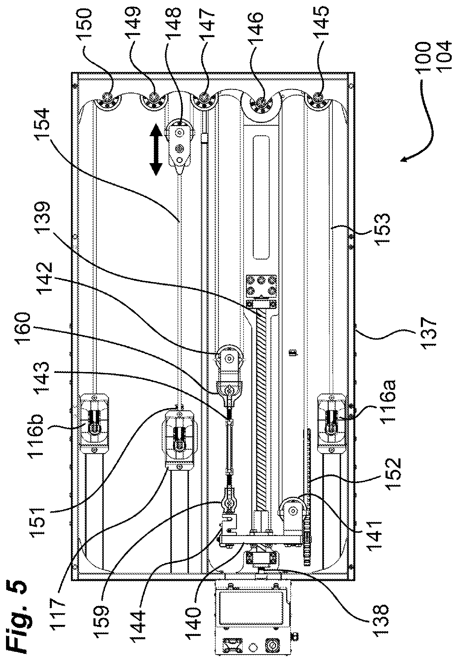 Patent US12311230 Figure 5 – Electromechanical exercise machine
