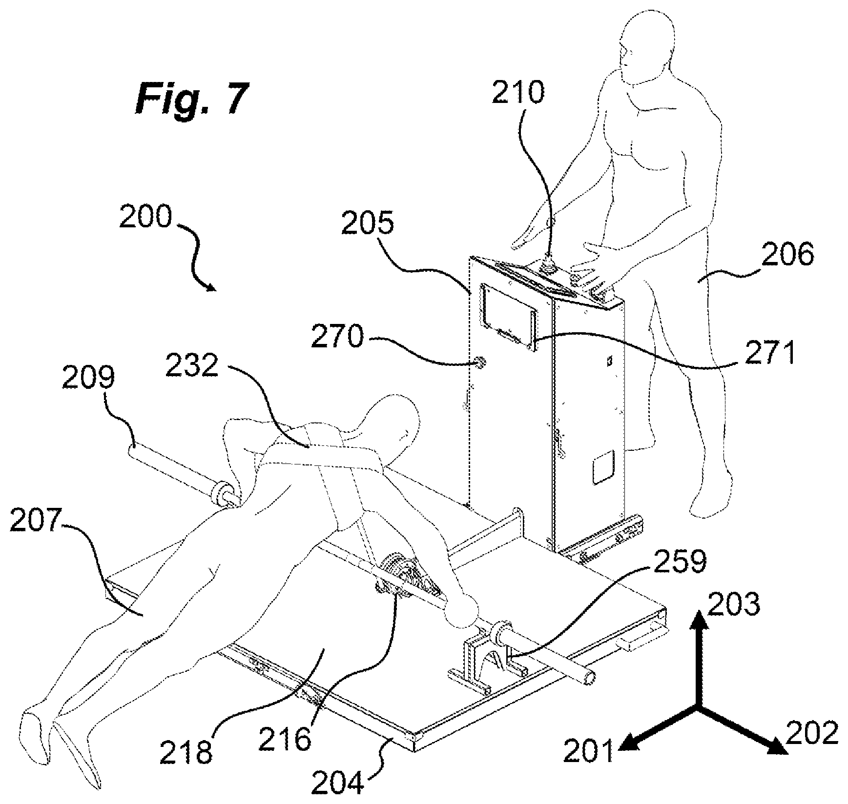 Patent US12311230 Figure 7 – Electromechanical exercise machine