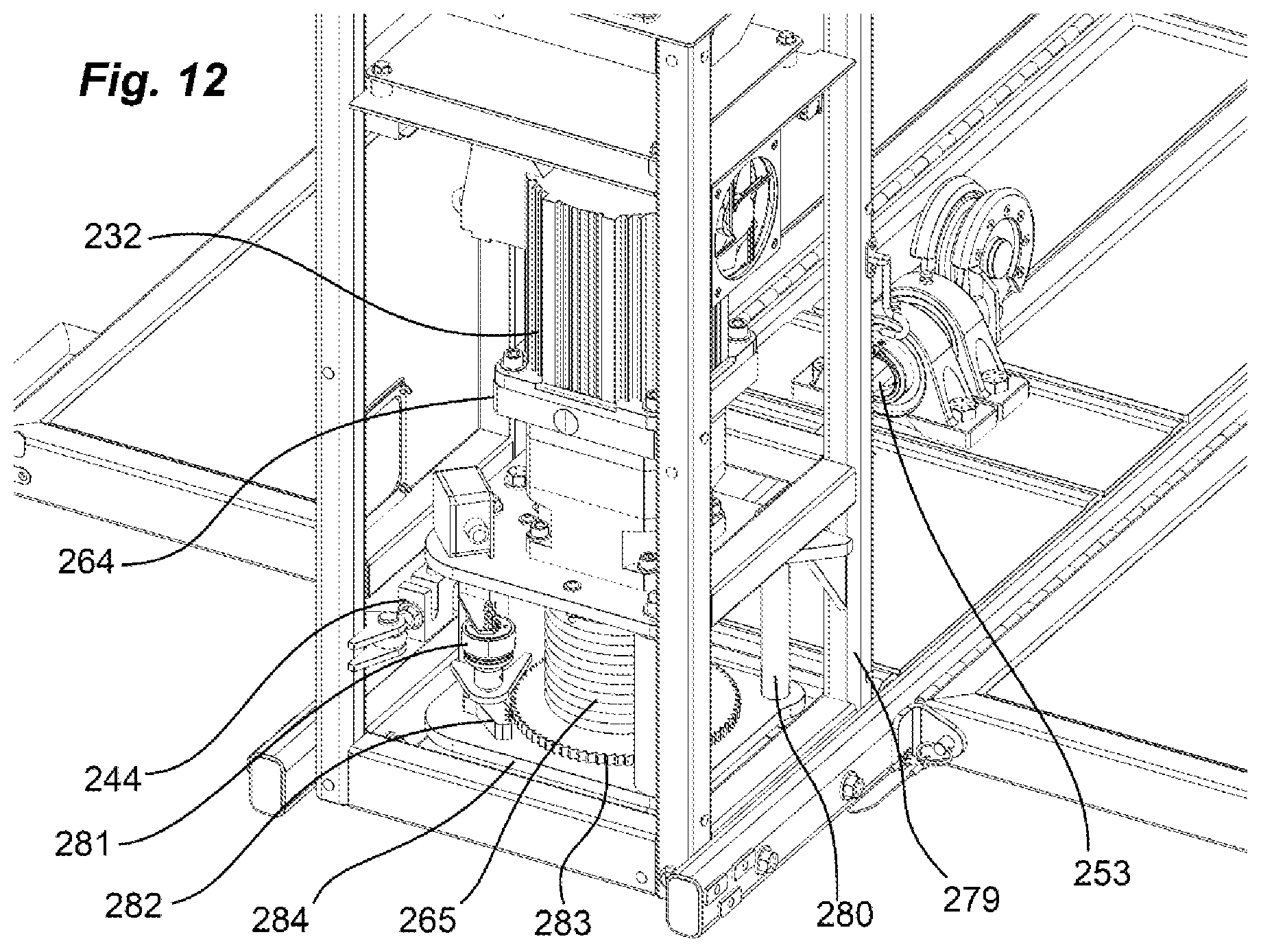 Patent US12311230 Figure 12 – Electromechanical exercise machine