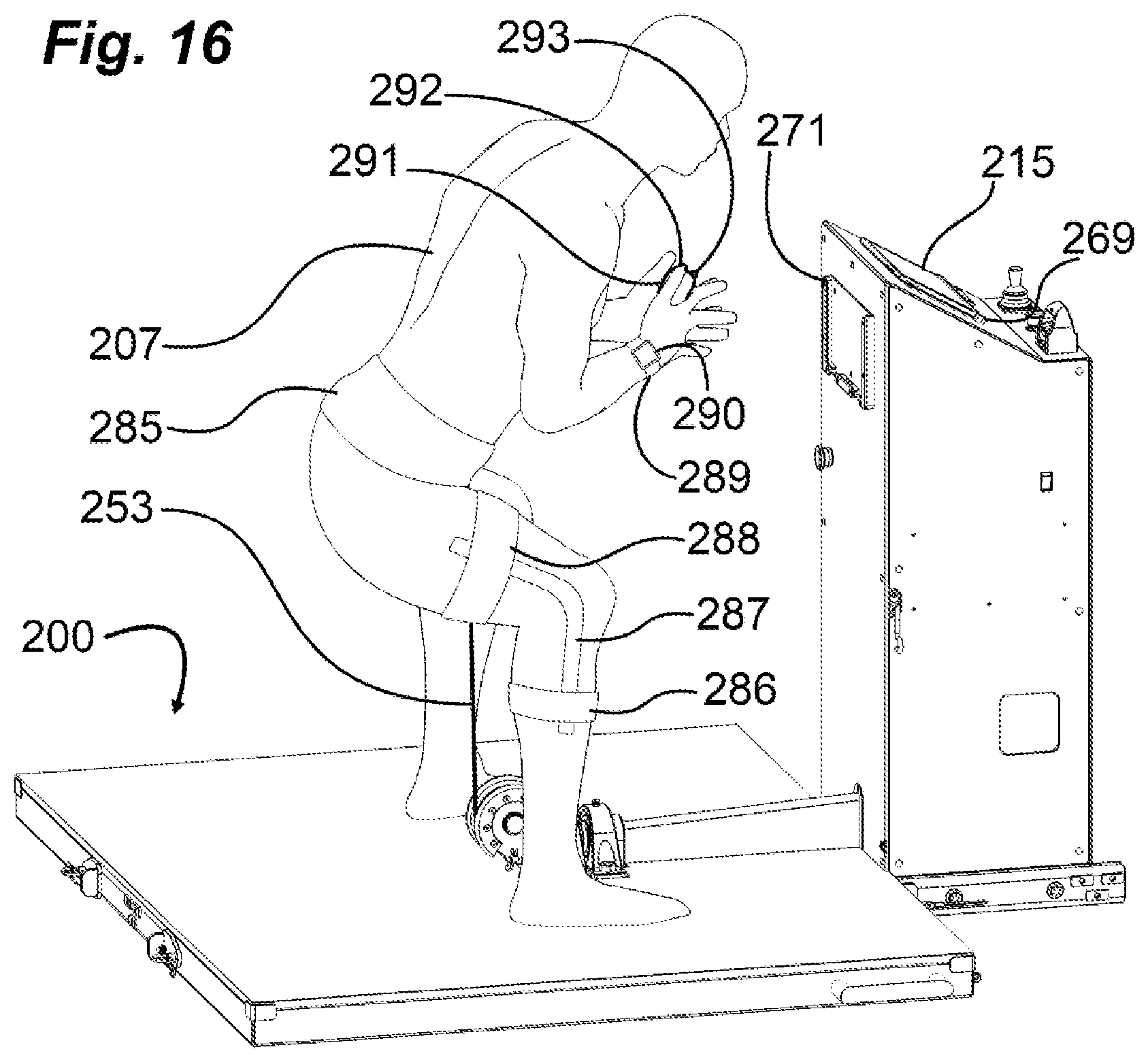 Patent US12311230 Figure 16 – Electromechanical exercise machine
