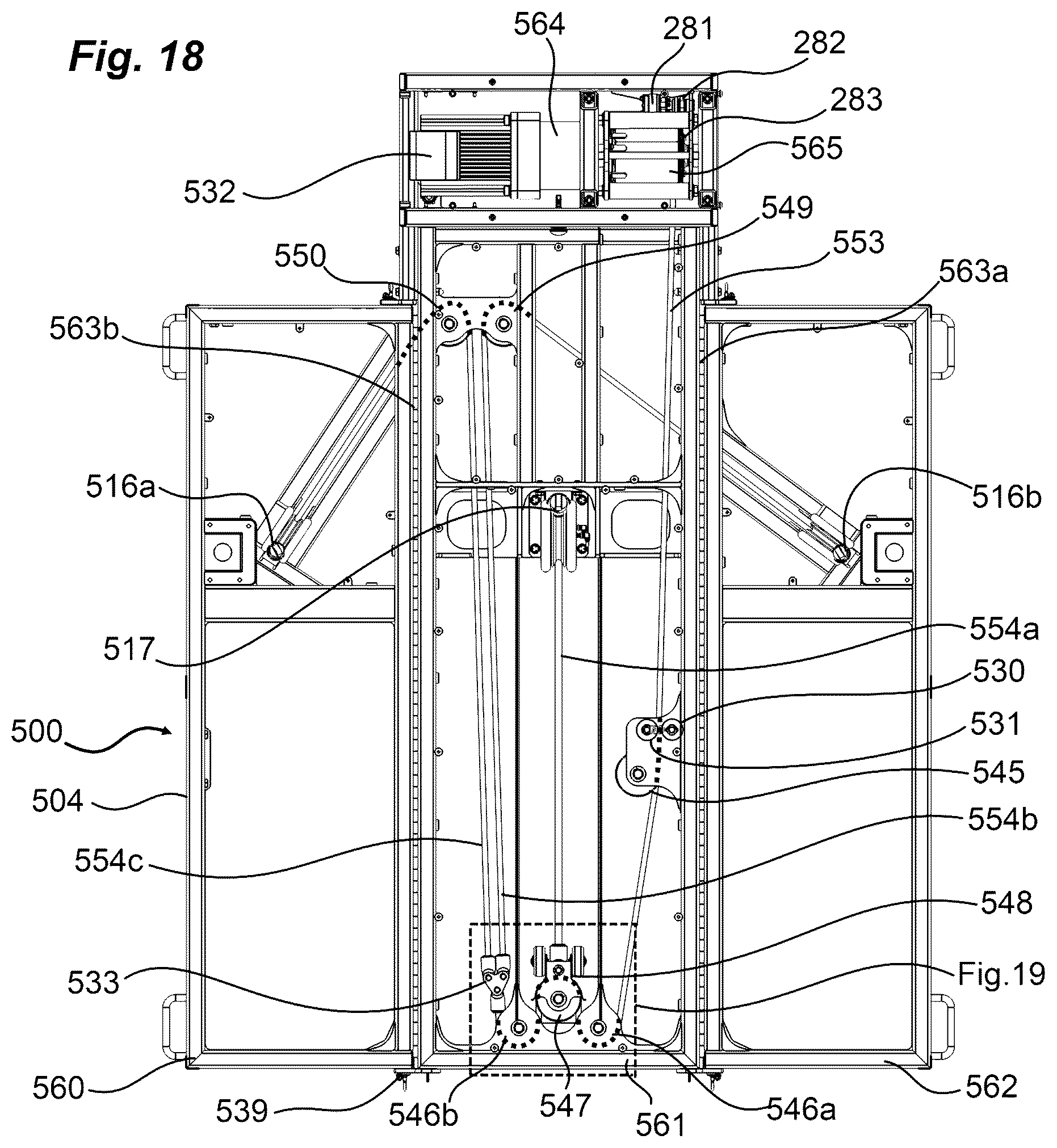 Patent US12311230 Figure 18 – Electromechanical exercise machine