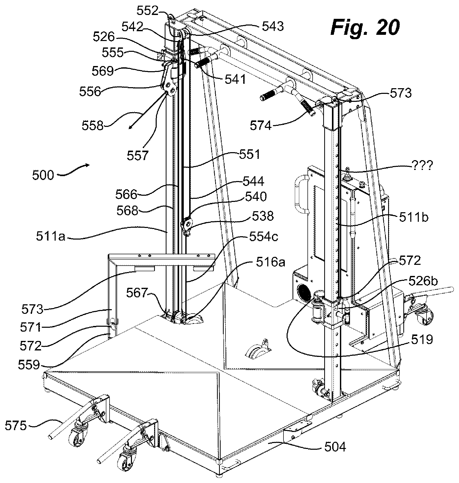 Patent US12311230 Figure 20 – Electromechanical exercise machine