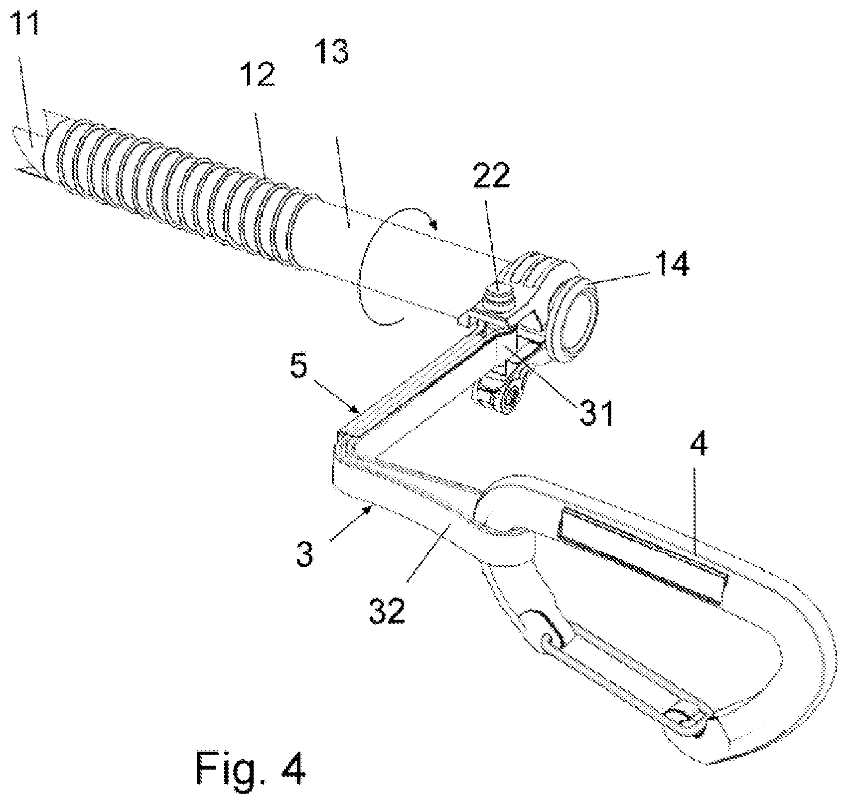 Patent US12311233 Figure 4 – Threaded anchor for ice climbing