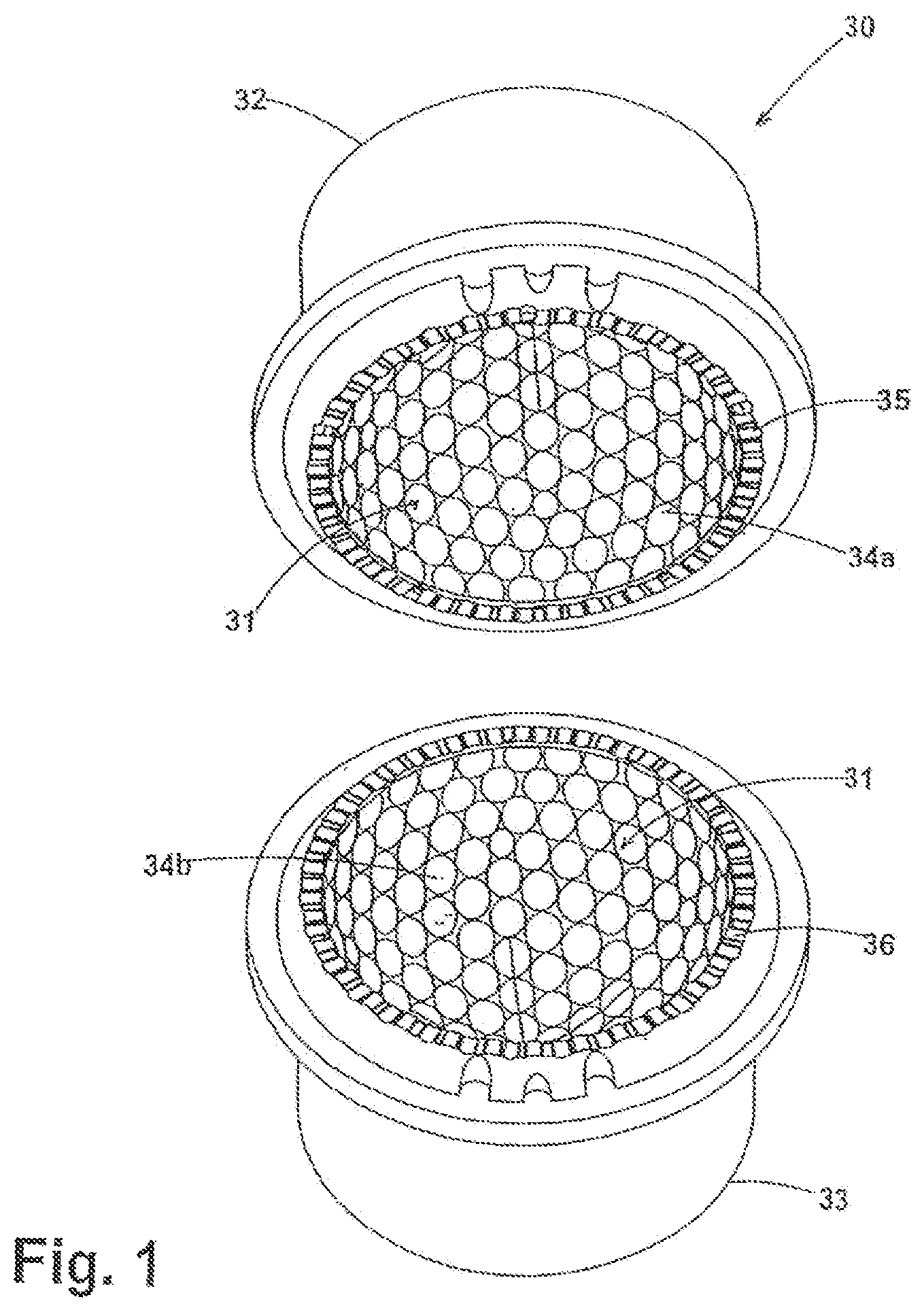 Patent US12311234 Figure 1 – Golf ball having non-planar parting line