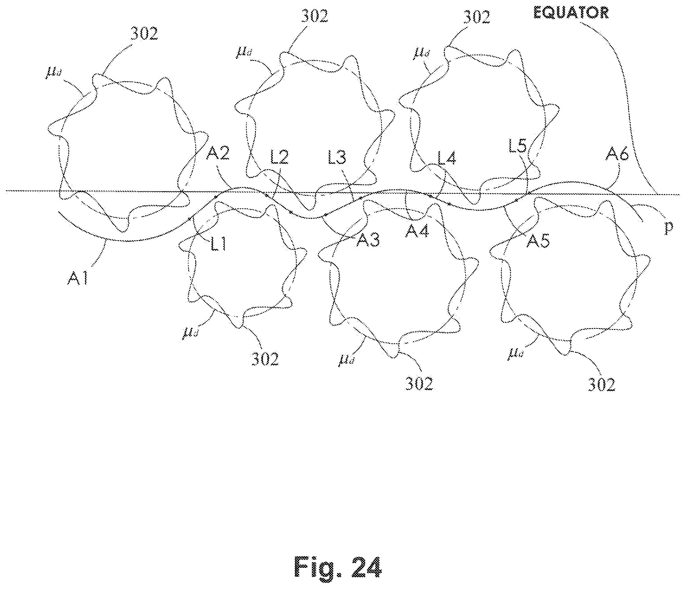 Patent US12311234 Figure 19 – Golf ball having non-planar parting line