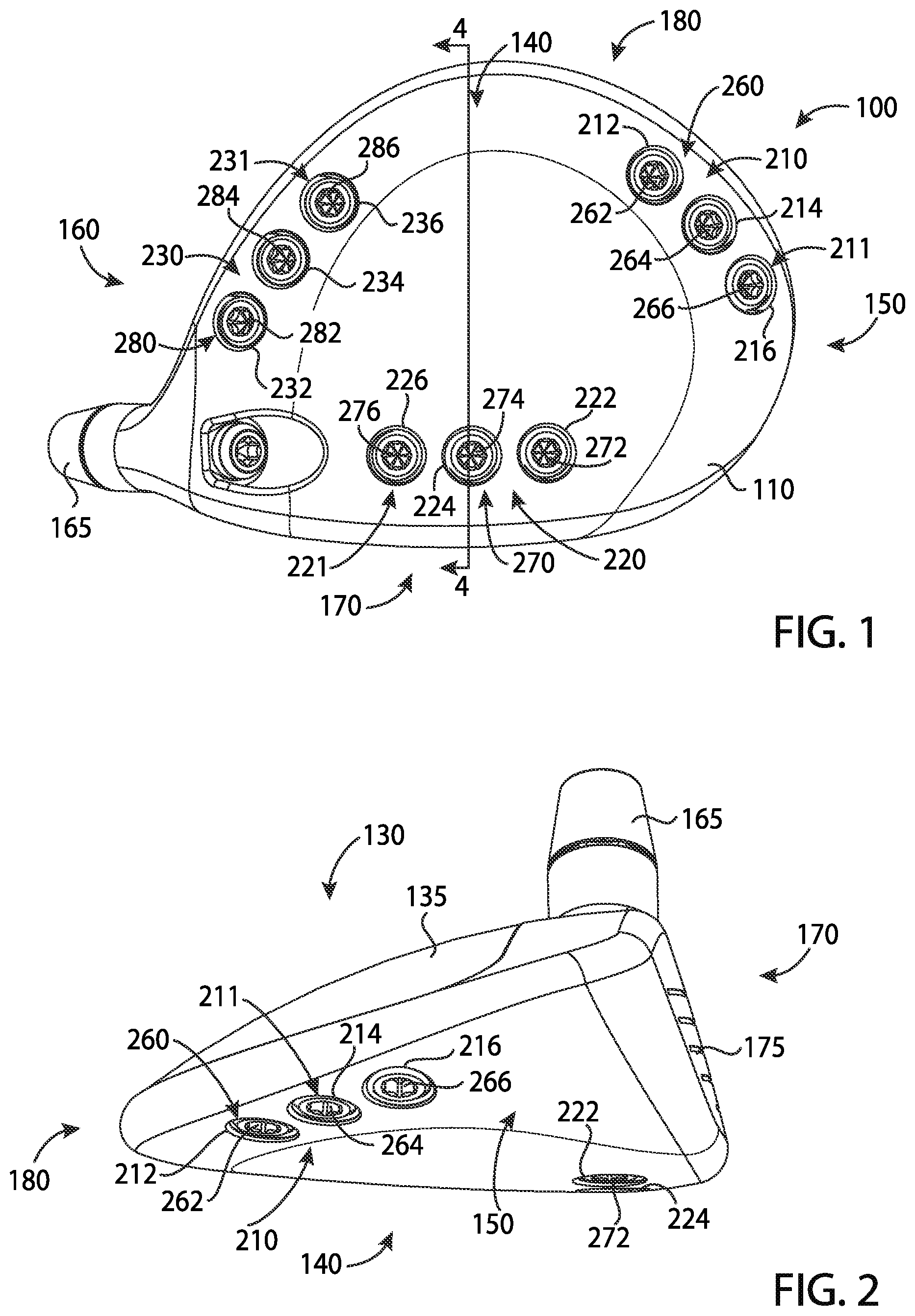 Patent US12311239 Figure 1 – Golf club heads and methods to manufacture golf club heads