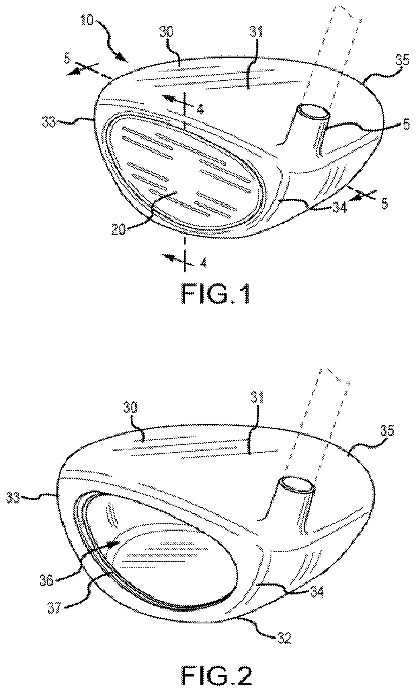 Patent US12311241 Figure 1 – Variable thickness face plate for a golf club head