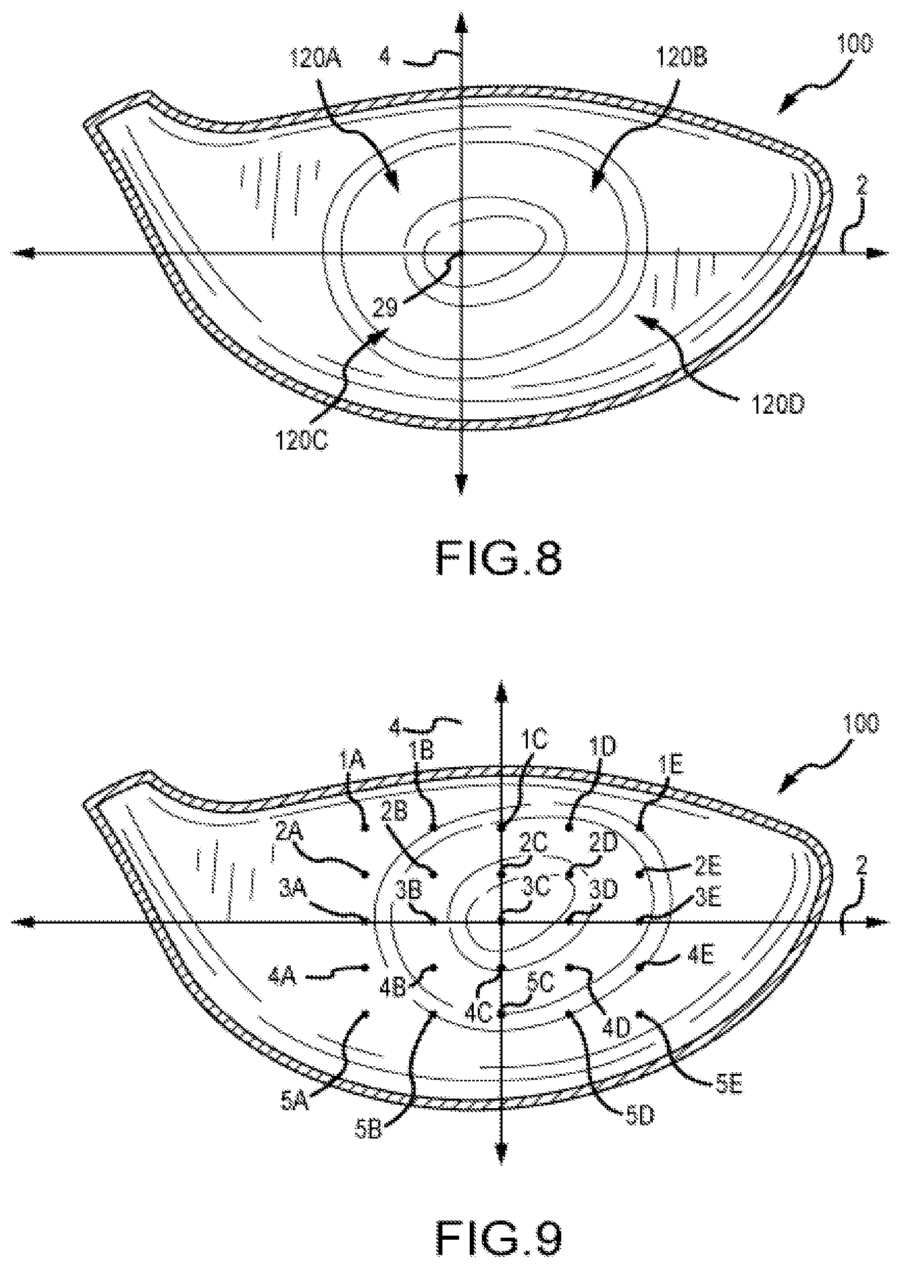 Patent US12311241 Figure 5 – Variable thickness face plate for a golf club head