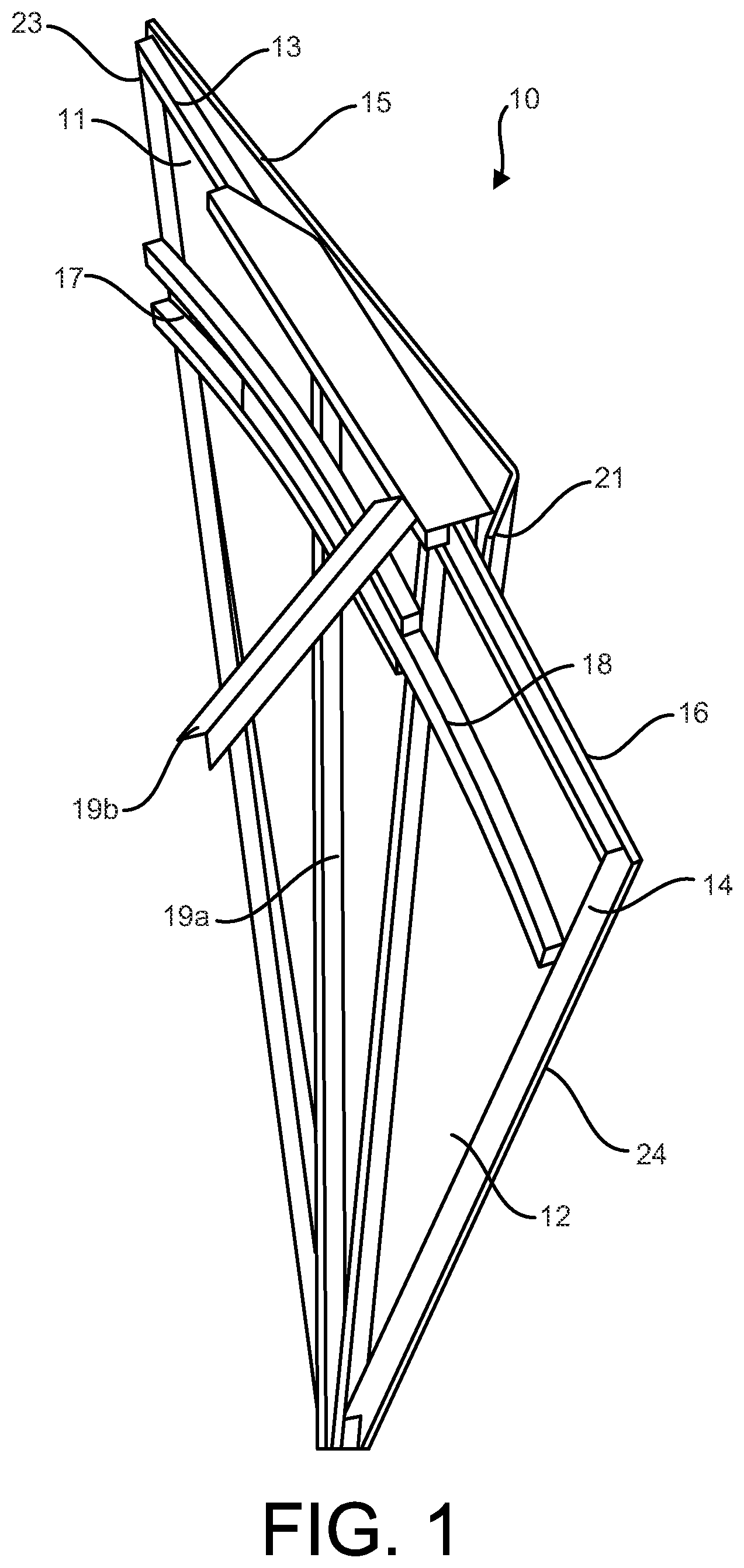 Patent US12311243 Figure 1 – Expandable climbing panel and climbing wall having such a panel