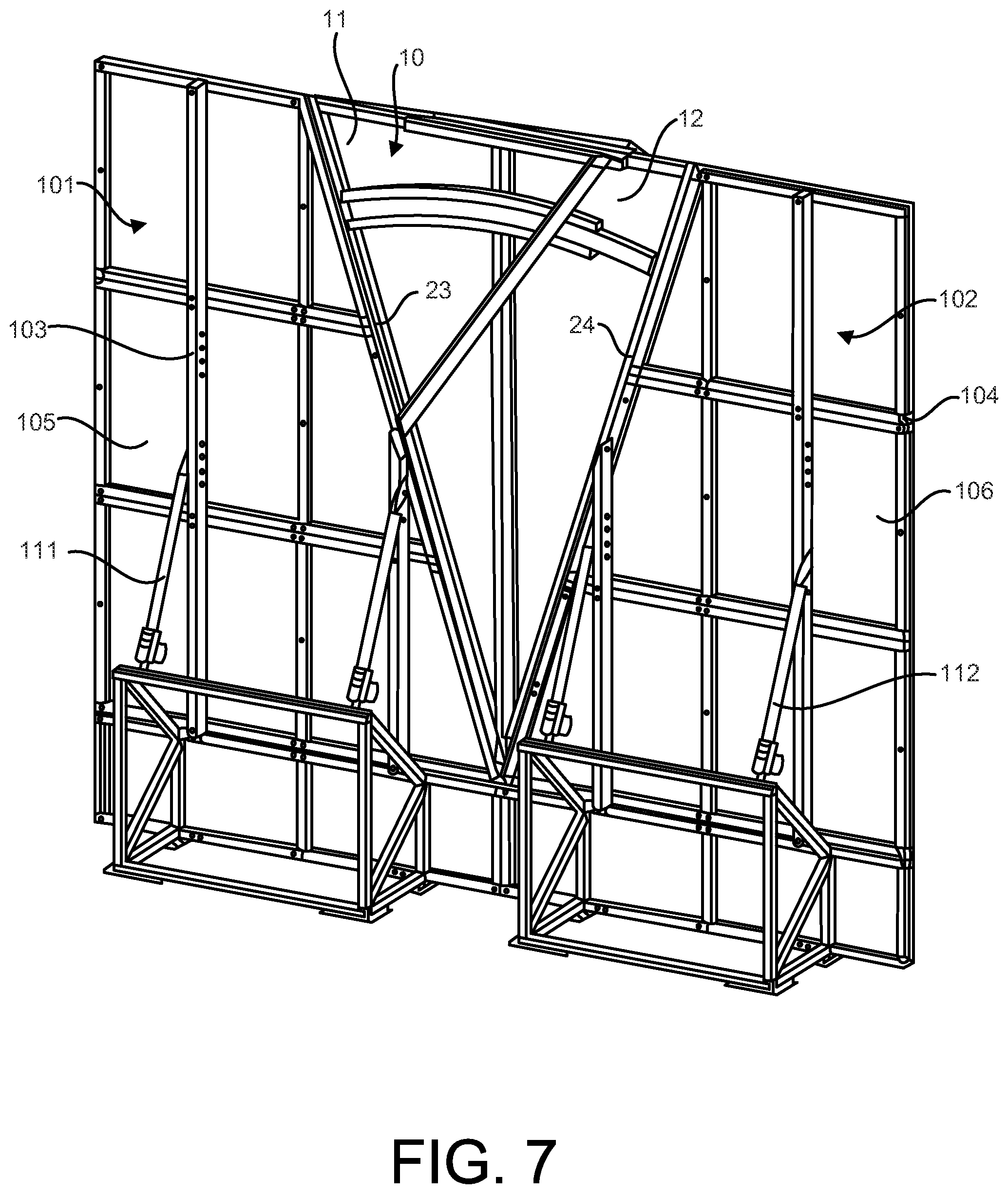 Patent US12311243 Figure 7 – Expandable climbing panel and climbing wall having such a panel