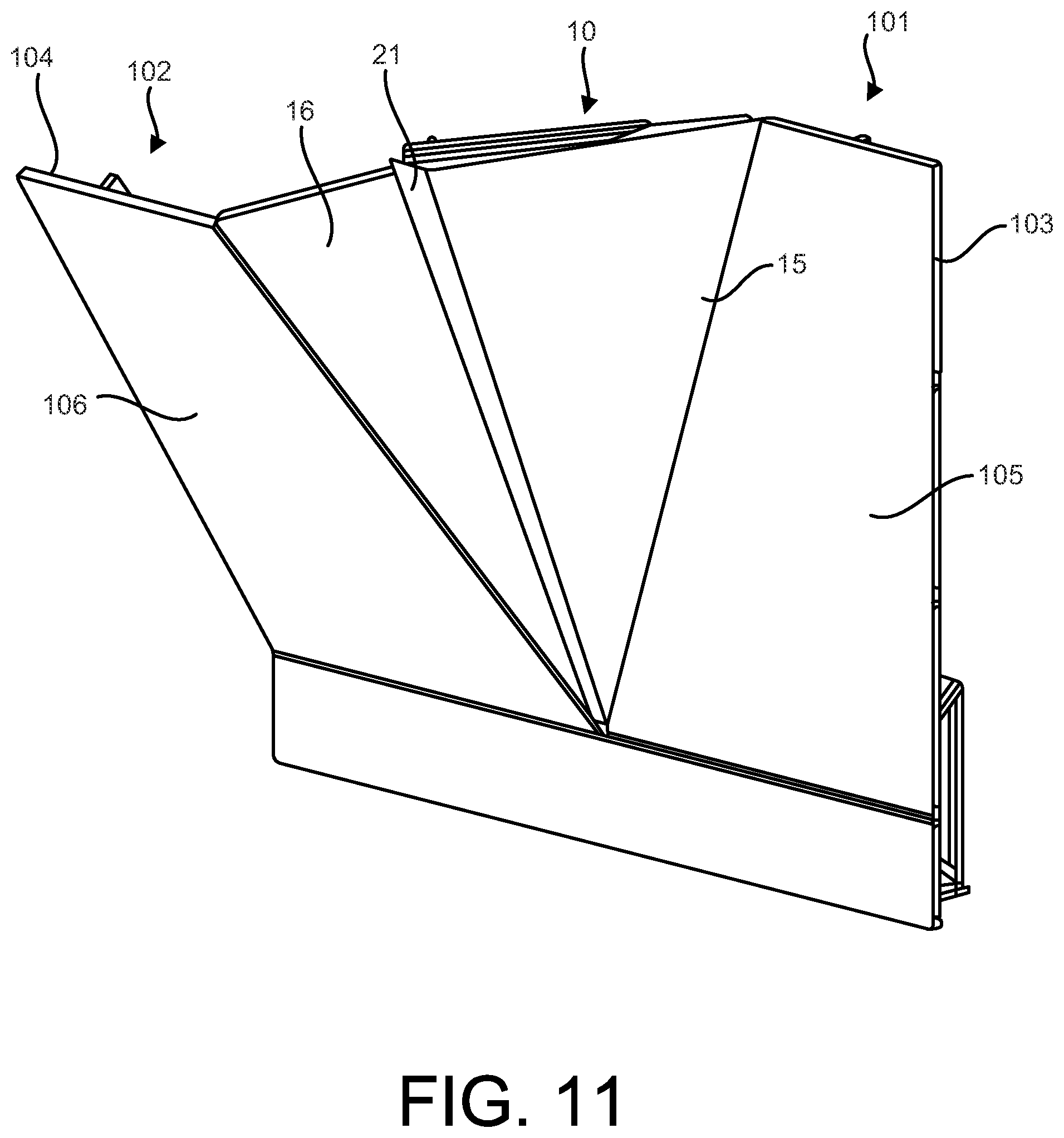 Patent US12311243 Figure 11 – Expandable climbing panel and climbing wall having such a panel