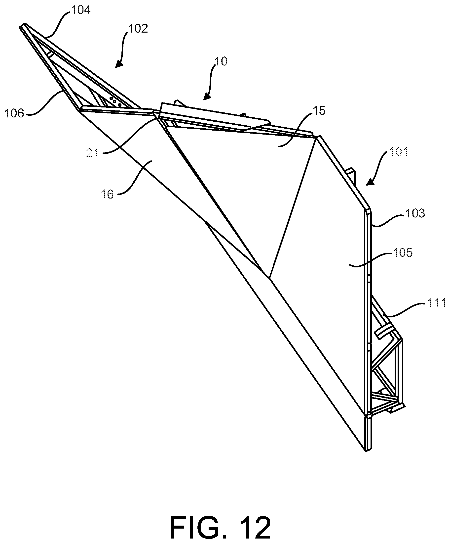 Patent US12311243 Figure 12 – Expandable climbing panel and climbing wall having such a panel