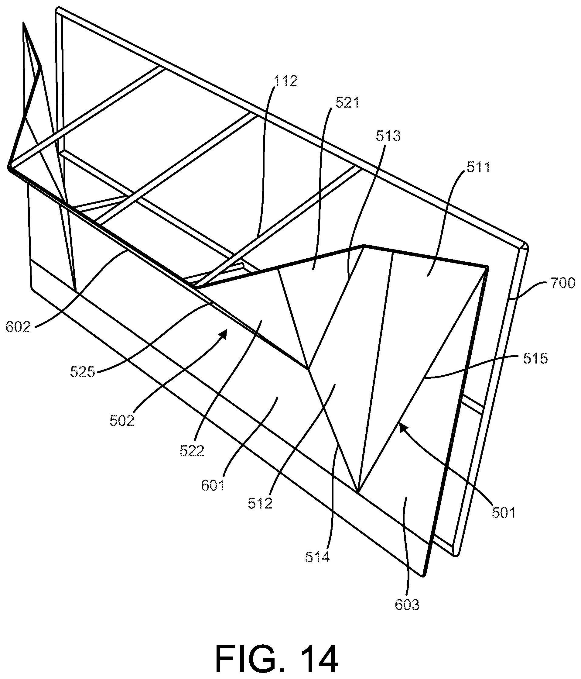 Patent US12311243 Figure 14 – Expandable climbing panel and climbing wall having such a panel