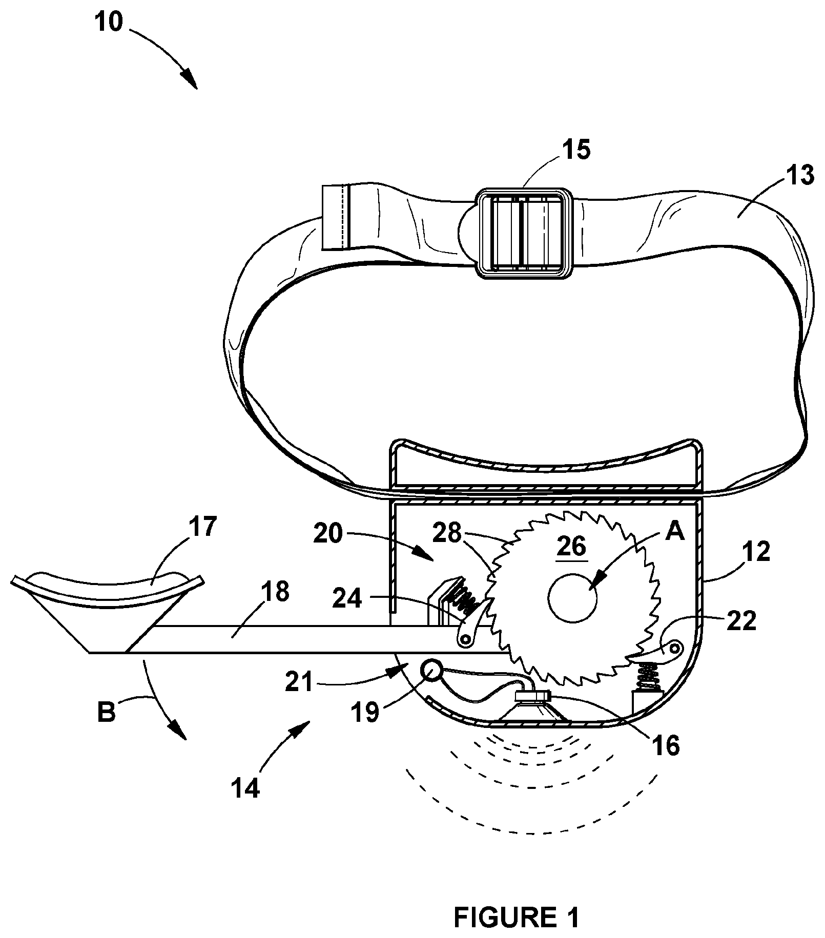 Patent US12311245 Figure 1 – Golf training aid