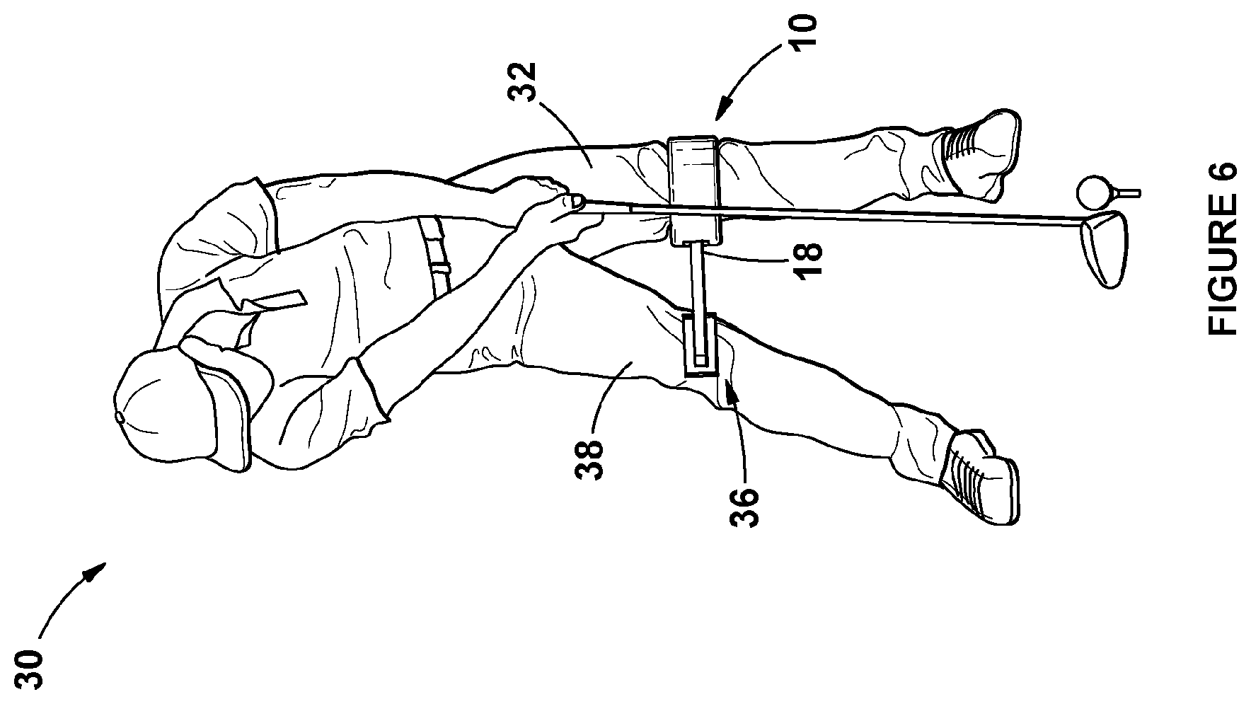 Patent US12311245 Figure 4 – Golf training aid