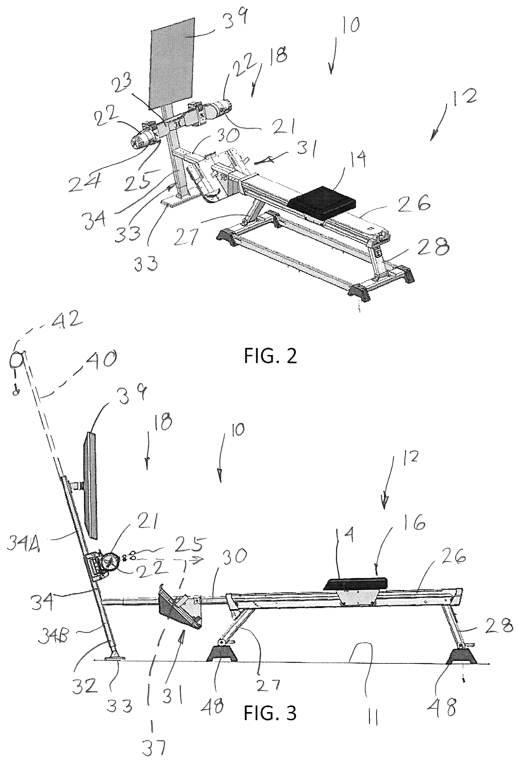 Patent US12311247 Figure 2 – Exercise system with a variable resistance unit and an improved performance software application