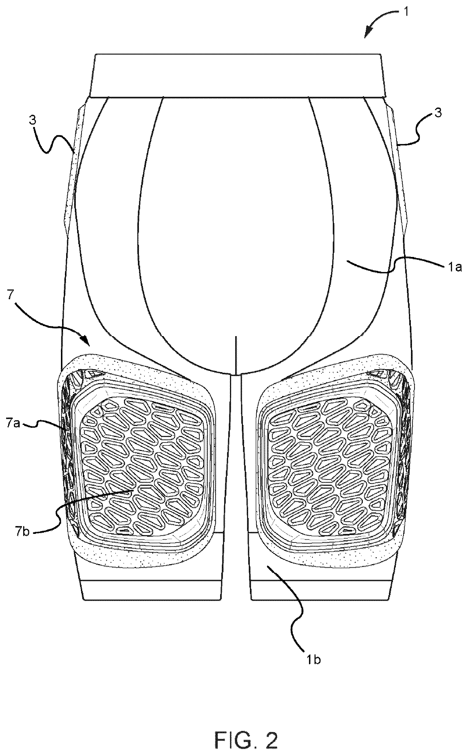 Patent US12311249 Figure 2 – Protective pad for protection from impact and a protective garment using the same