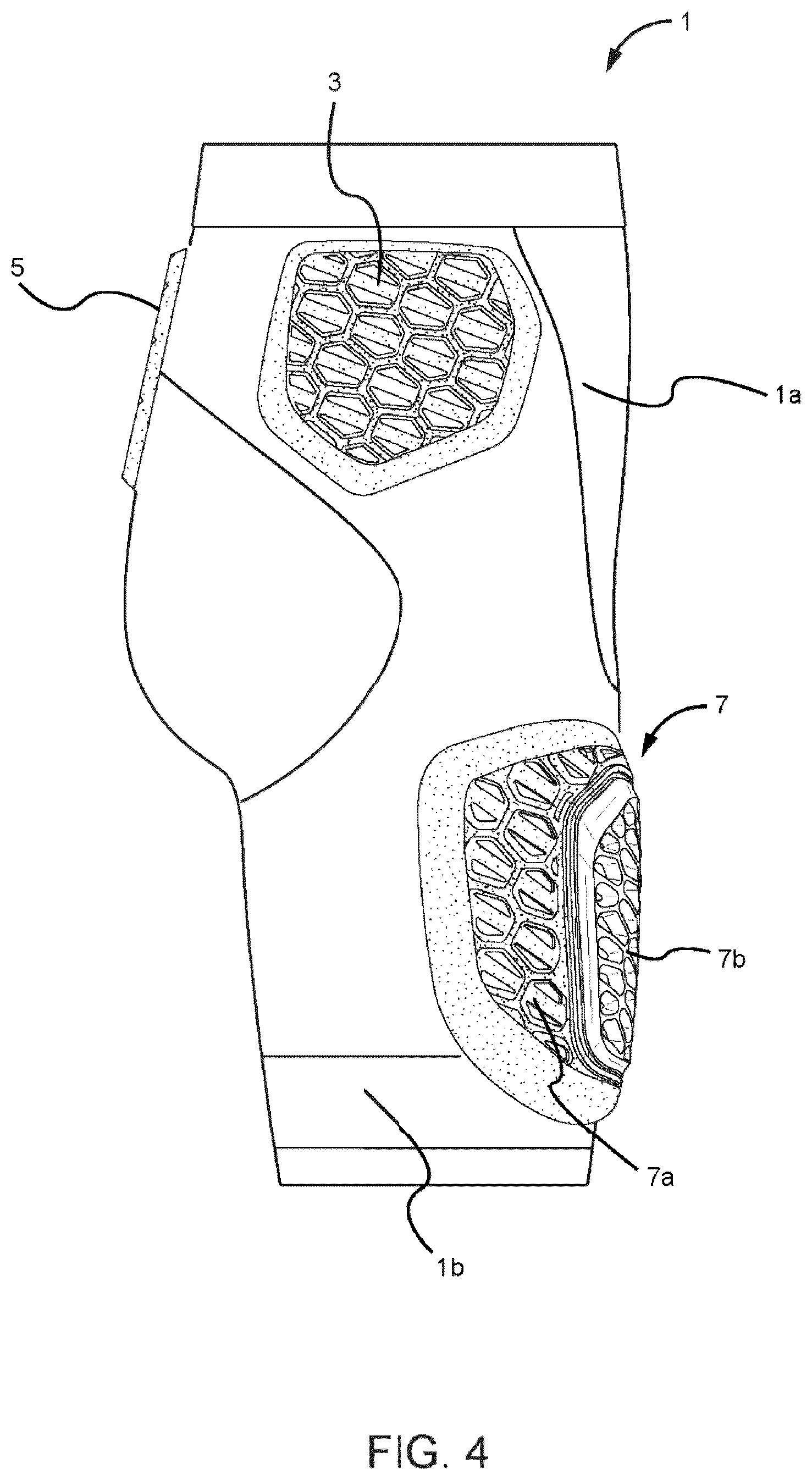 Patent US12311249 Figure 4 – Protective pad for protection from impact and a protective garment using the same