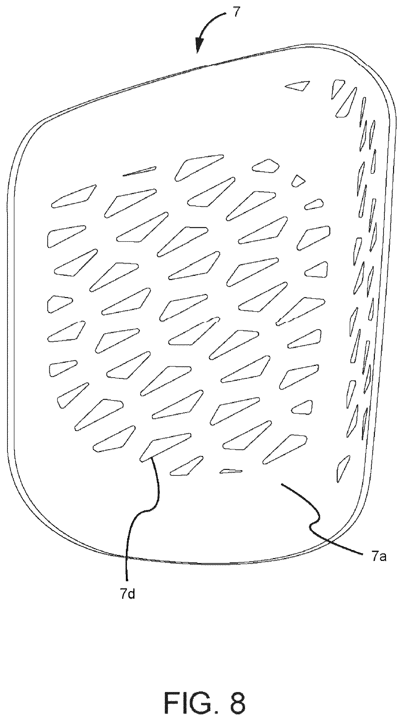Patent US12311249 Figure 8 – Protective pad for protection from impact and a protective garment using the same