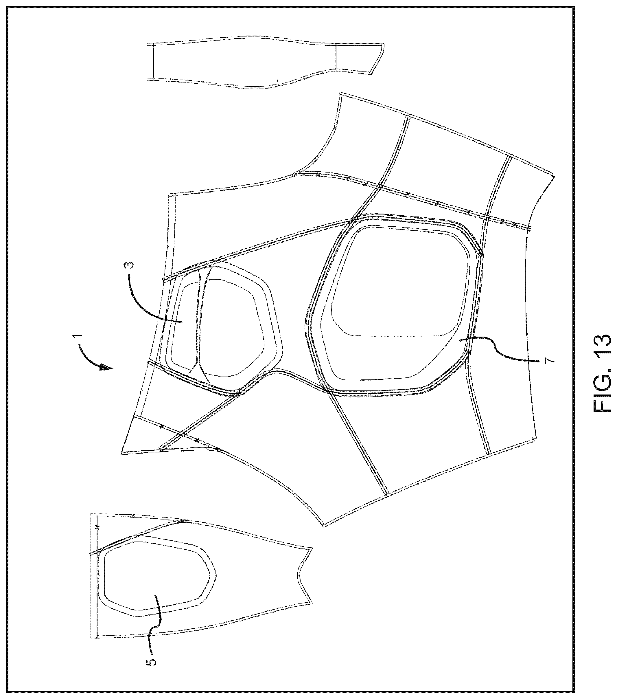 Patent US12311249 Figure 13 – Protective pad for protection from impact and a protective garment using the same
