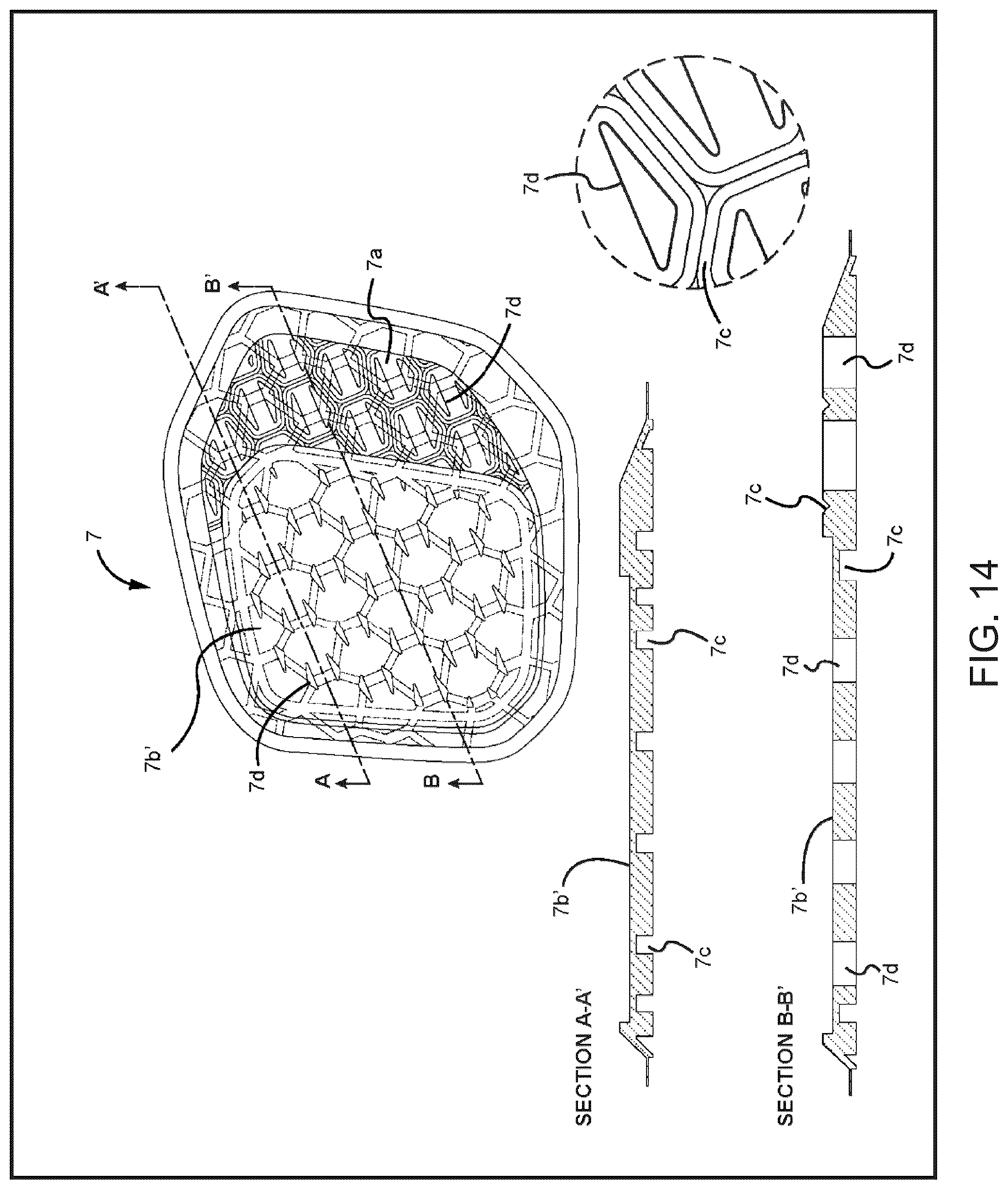 Patent US12311249 Figure 14 – Protective pad for protection from impact and a protective garment using the same