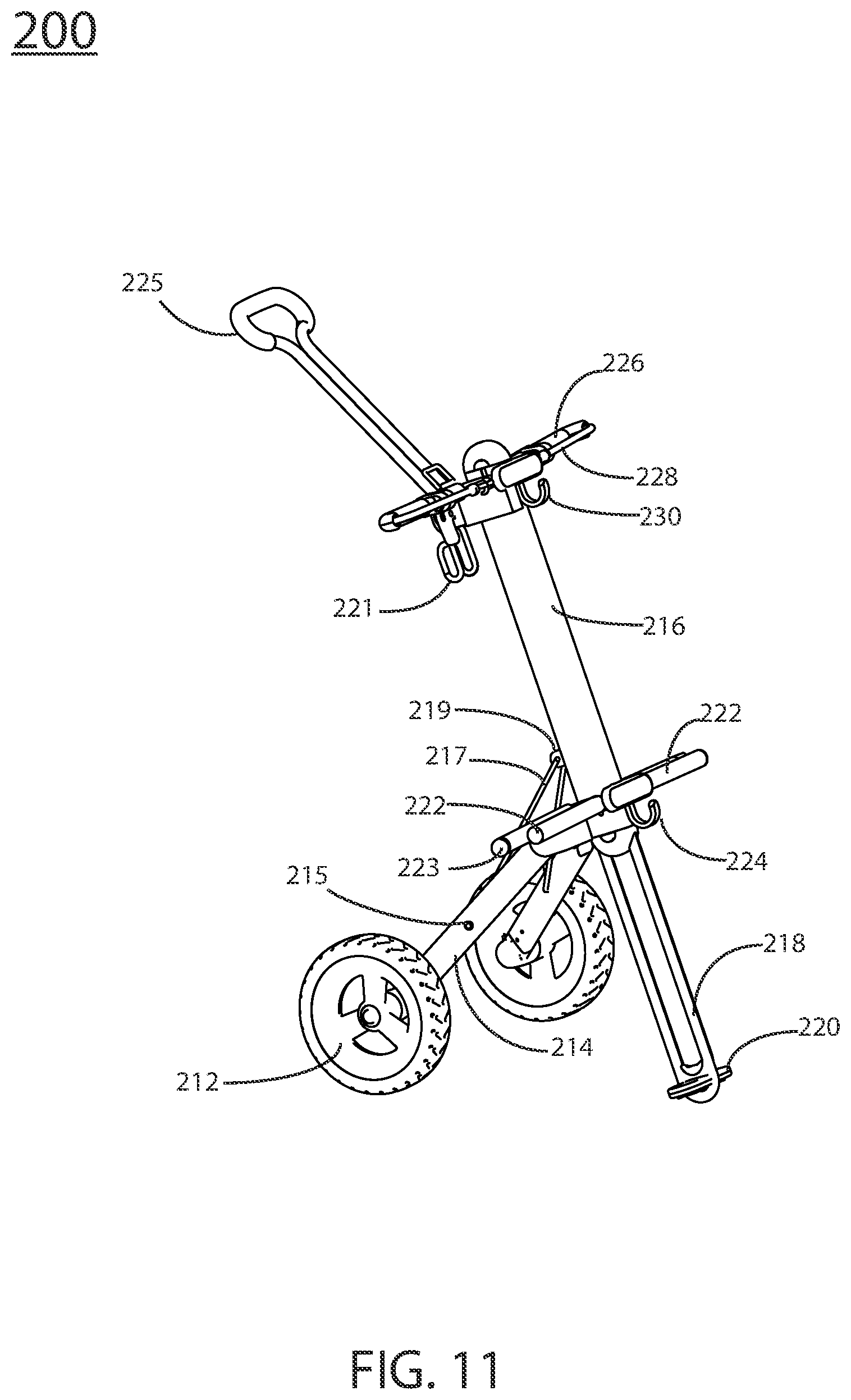 Patent US12311250 Figure 11 – Apparatus for transport and storage of sporting equipment