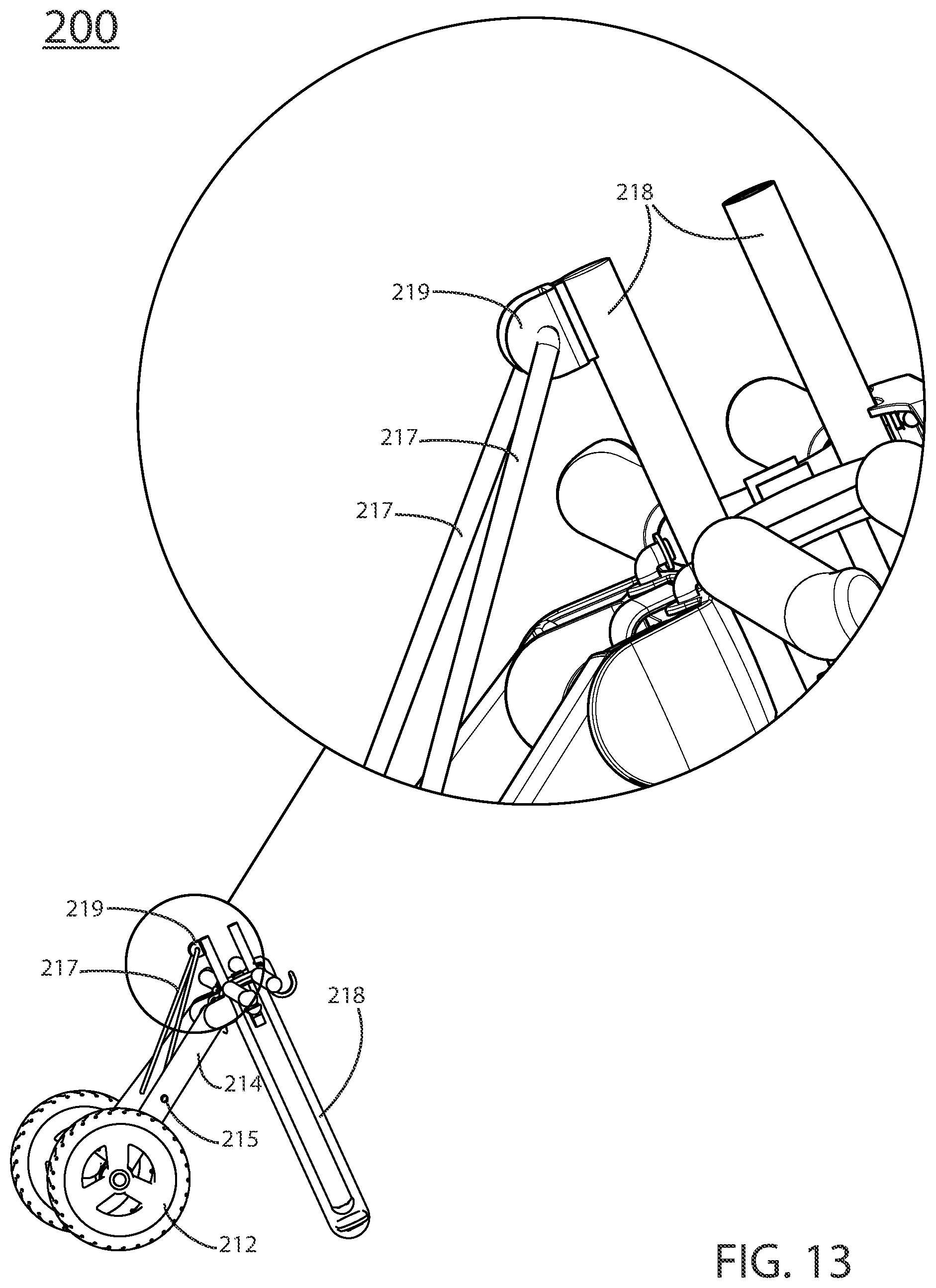 Patent US12311250 Figure 13 – Apparatus for transport and storage of sporting equipment